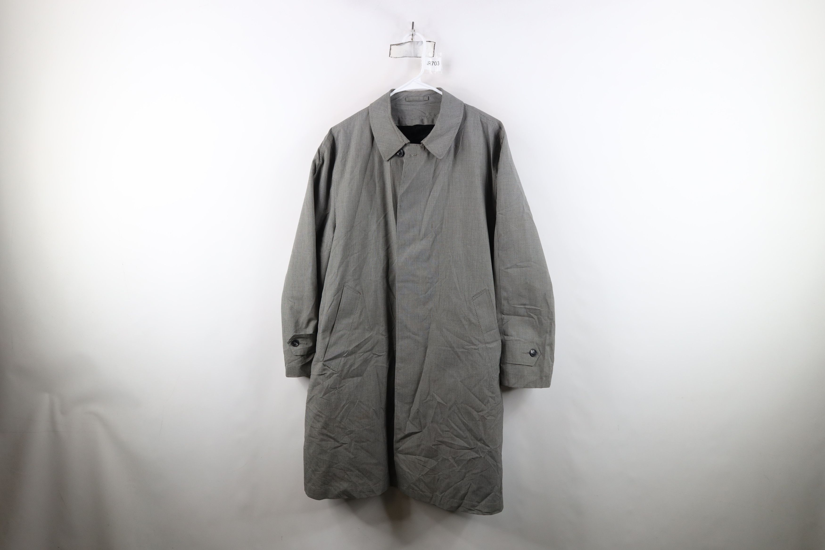 Vintage Vintage 60s Streetwear Houndstooth Rain Coat Jacket USA Size US XXL / EU 58 / 5 - 1 Thumbnail