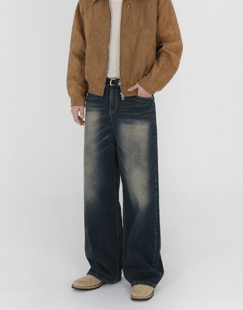 Japanese Brand × Jean Japanese style retro washed loose cleanfit straight jeans Size US 34 / EU 50 - 4 Thumbnail