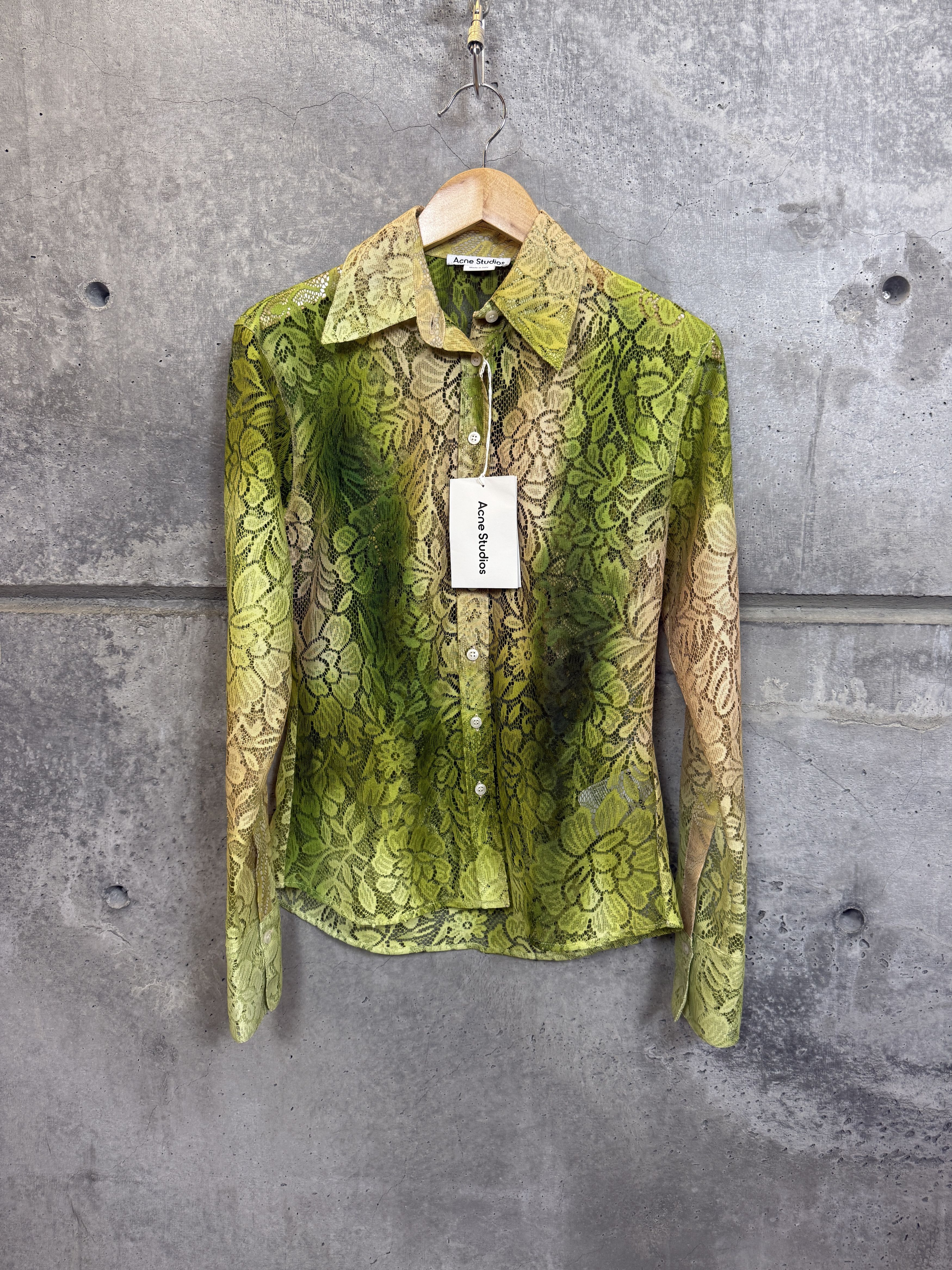 Acne Studios $480 Acne Studios Lace Floral Shirt Size US XS / EU 42 / 0 - 6 Thumbnail