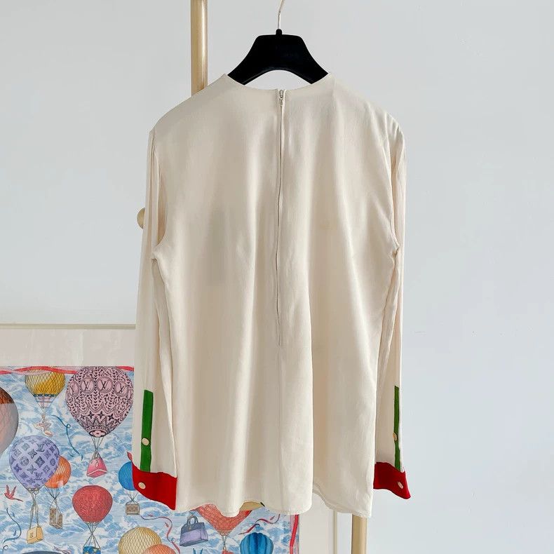 Gucci Gucci Color-blocked silk top 2504-Nextarrow Size S / US 4 / IT 40 - 2 Thumbnail