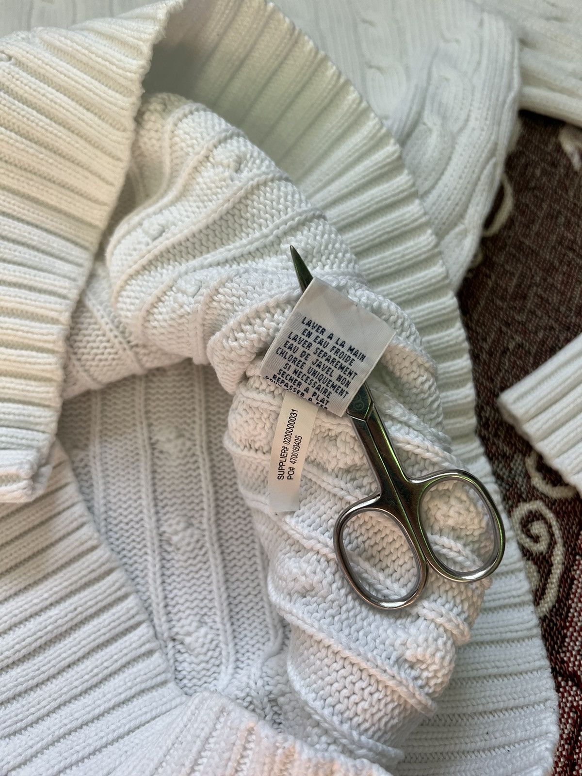 Polo Ralph Lauren × Vintage Vintage Polo Ralph Lauren Cotton Cable Knit Jumper Sweater Size L / US 10 / IT 46 - 6 Thumbnail
