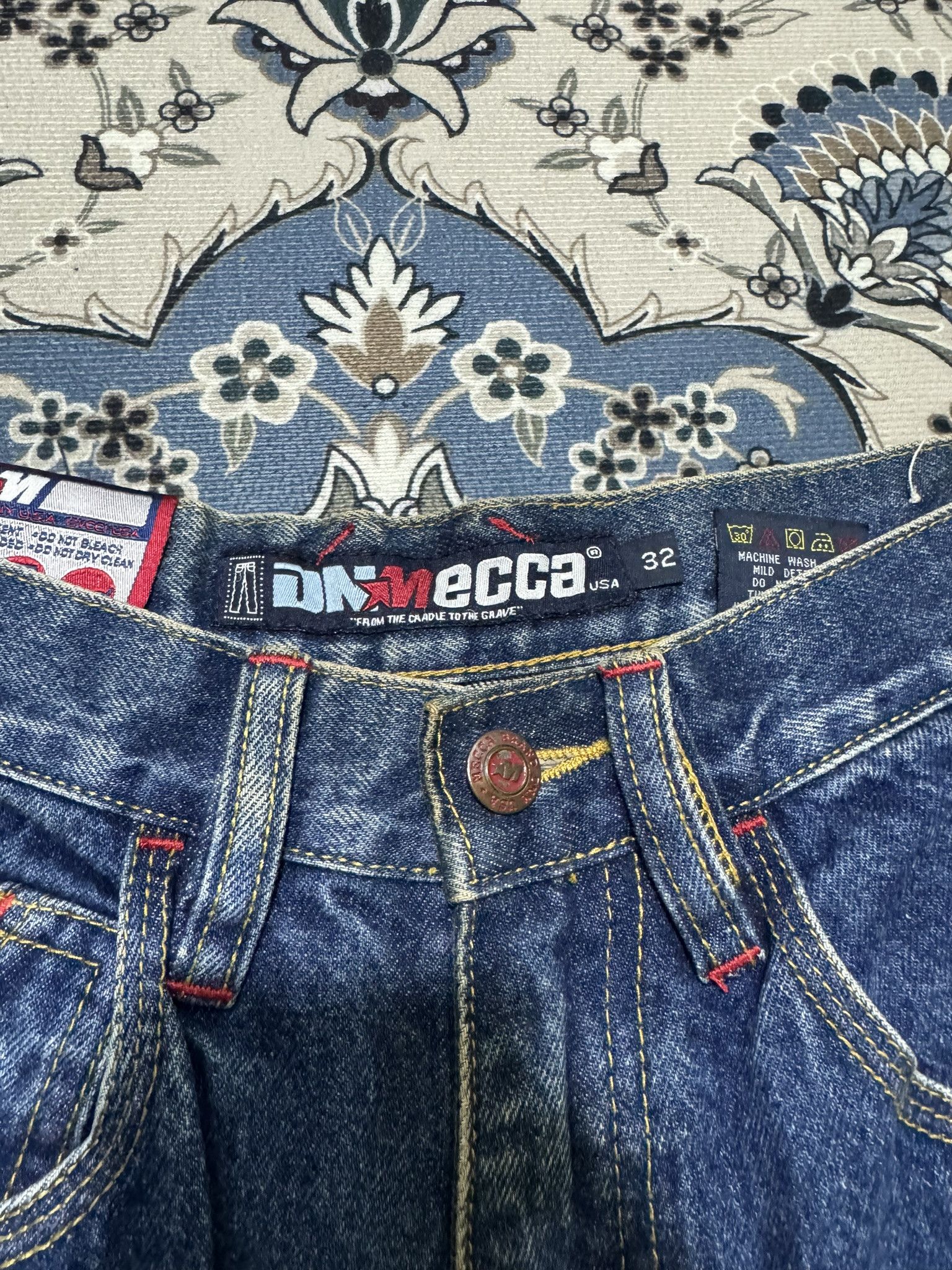 JNCO × Mecca × Menace Vintage 90's Mecca Denim Baggy Loose Skateboard Jeans JNCO Size US 32 / EU 48 - 5 Thumbnail