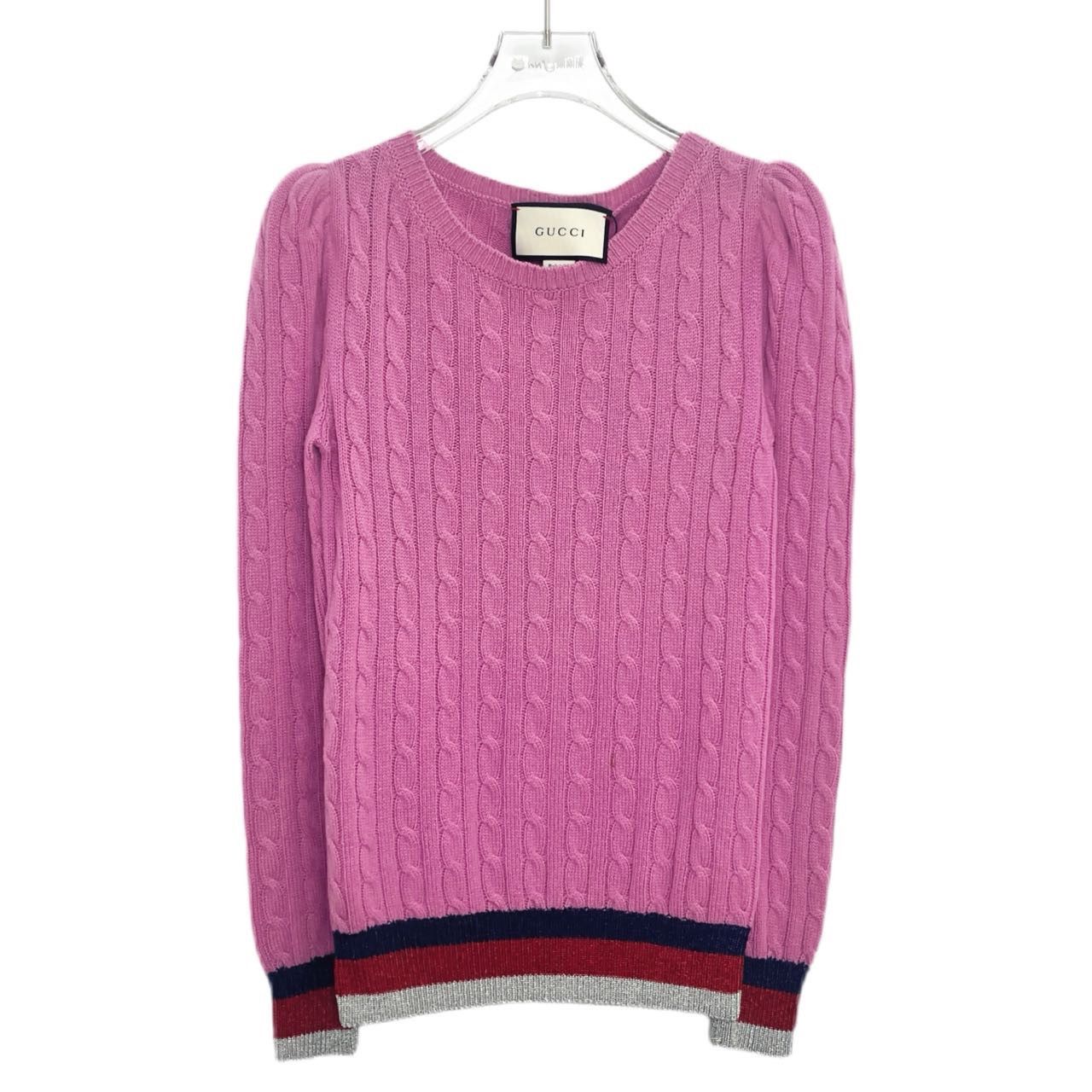 Gucci GUCCI FW22 Cable Knit Crew Neck Pullover Sweater K26WX Size XS / US 0-2 / IT 36-38 - 1 Thumbnail