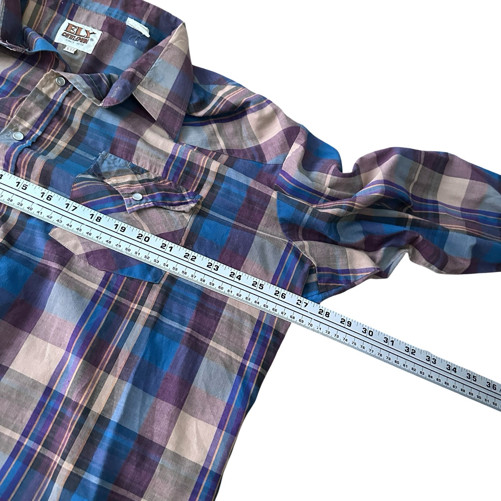 Other Ely Cattleman Western Shirt Men’s XXL Brown Blue Button-Up Size US XXL / EU 58 / 5 - 7 Thumbnail