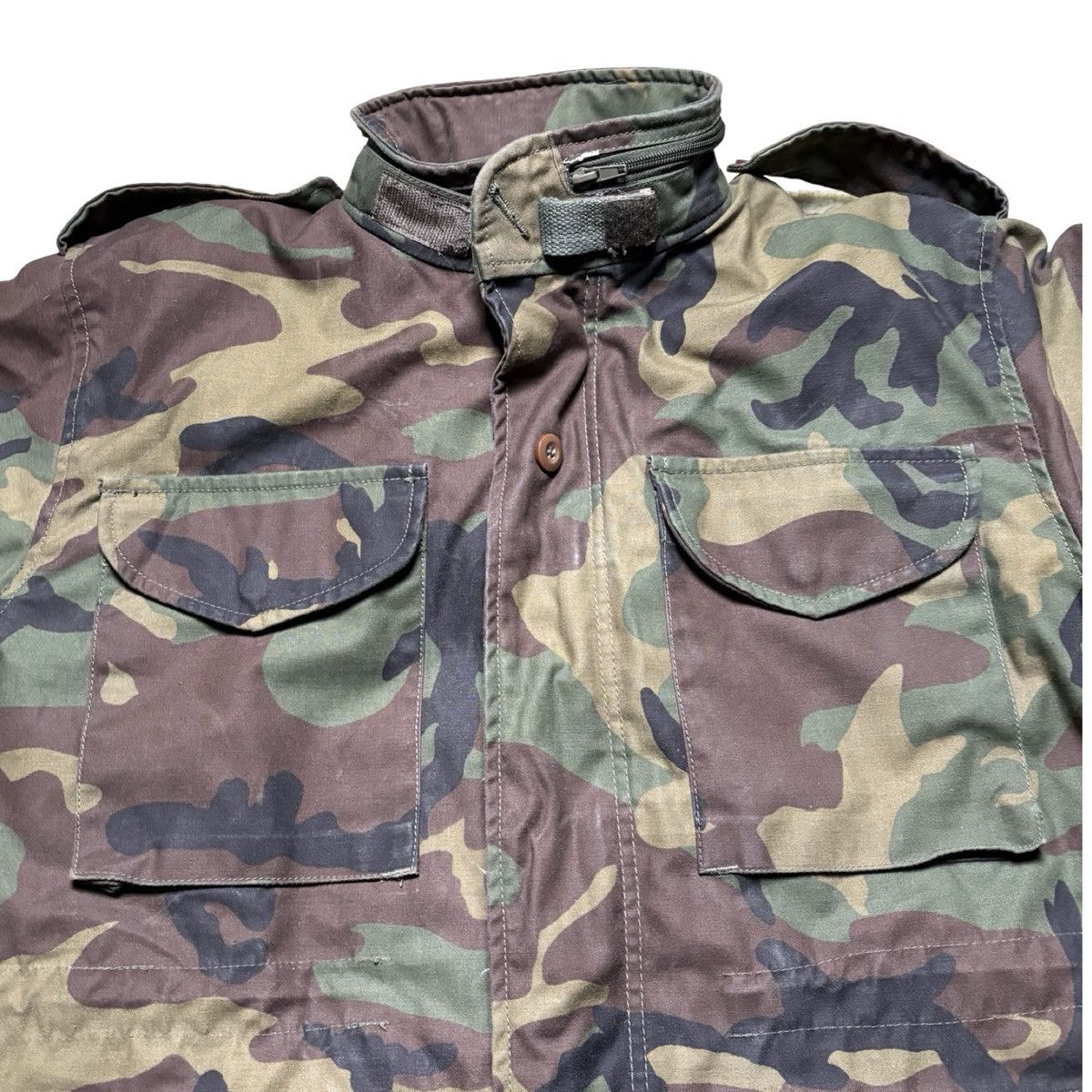Other Vintage 70s Camo Military Cold Weather Field Woodland Jacket Size US L / EU 52-54 / 3 - 5 Thumbnail