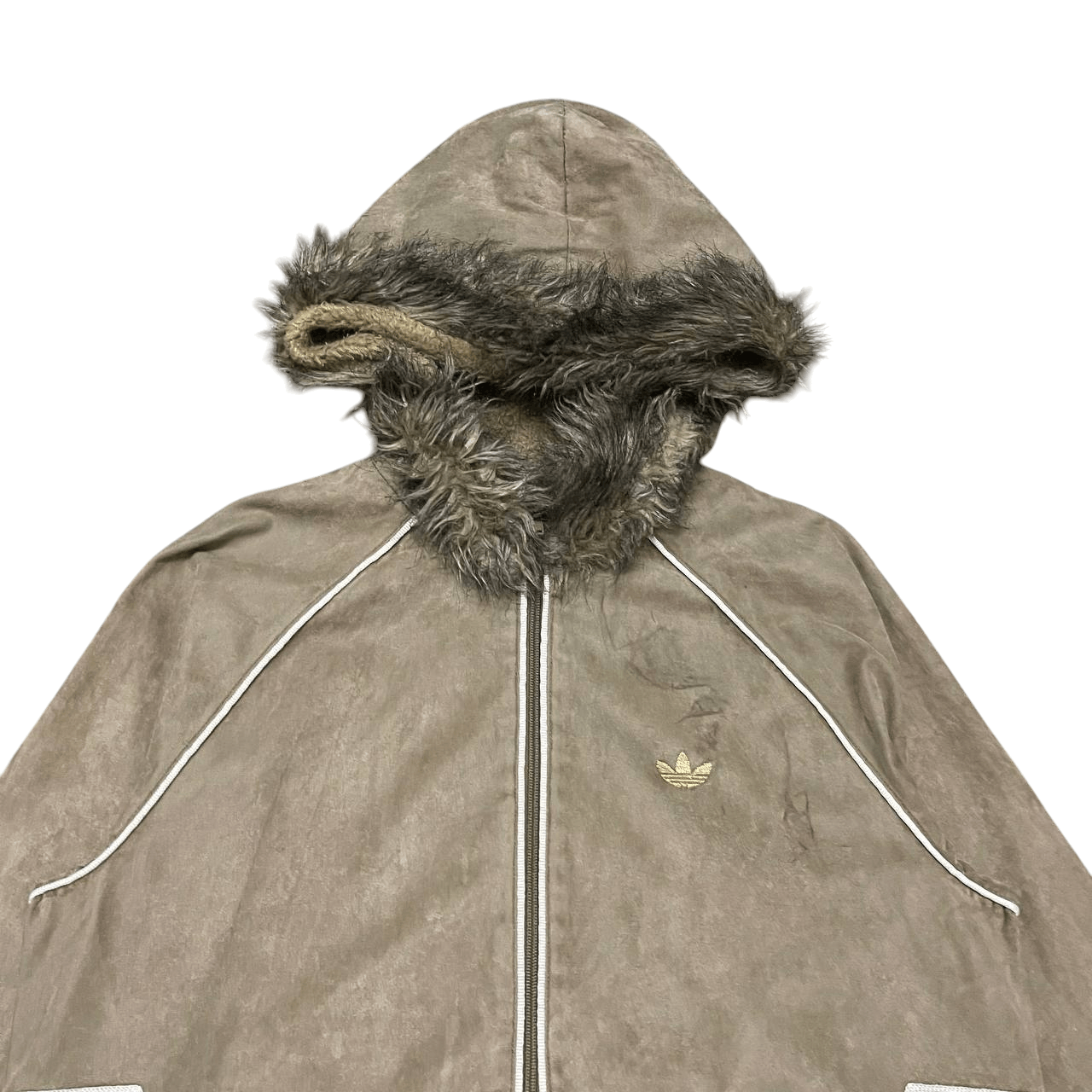 Adidas Vintage Adidas Fur Hooded Jacket Size US M / EU 48-50 / 2 - 2 Thumbnail