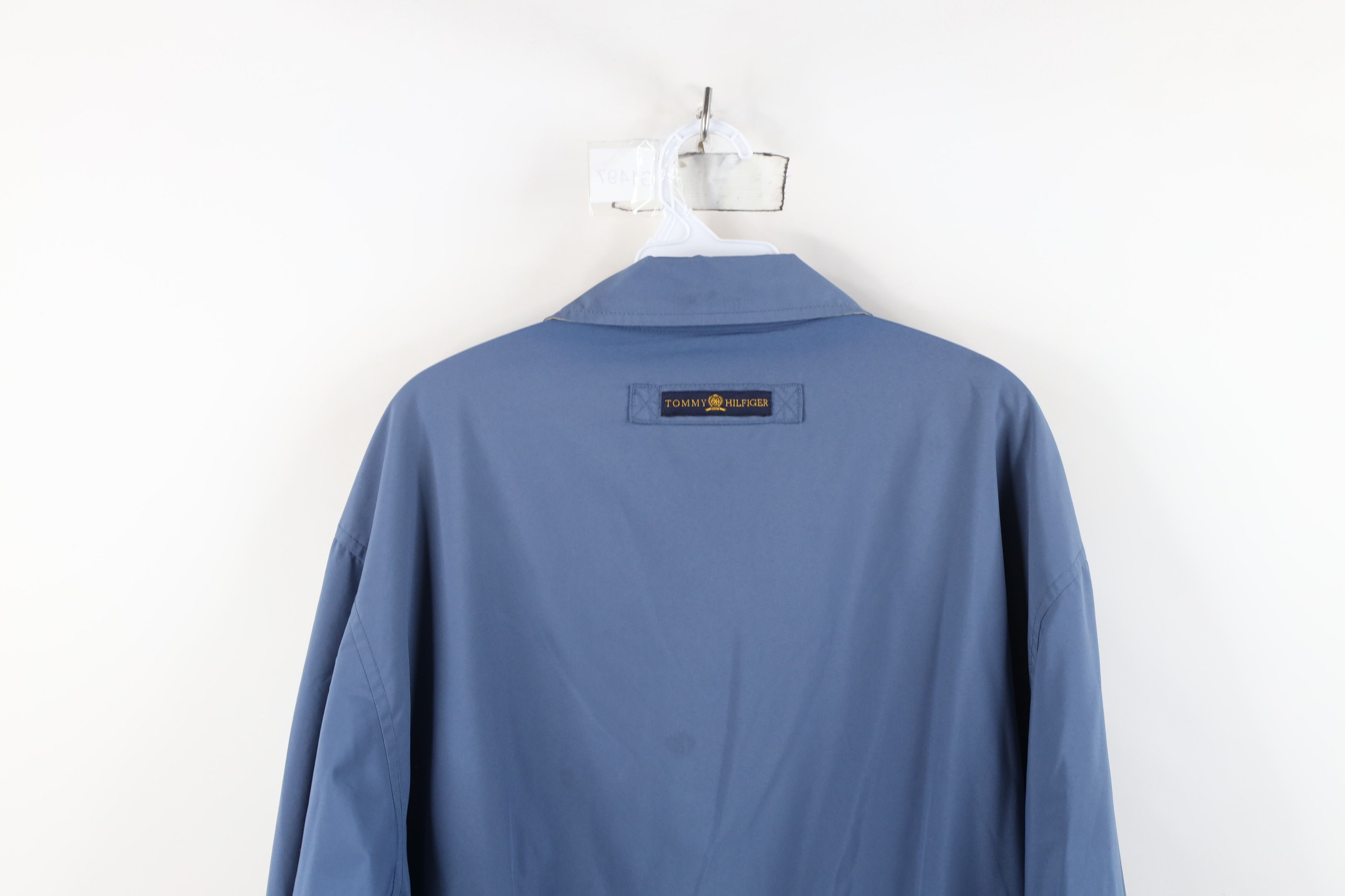 Tommy Hilfiger Vintage 90s Tommy Hilfiger Microfiber Bomber Jacket Blue Size US L / EU 52-54 / 3 - 15 Thumbnail