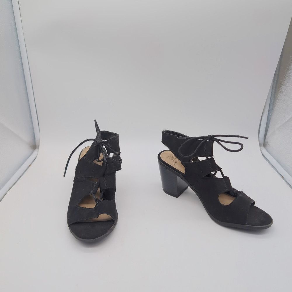 Other Women's Black Heeled Sandals Size US 7.5 / IT 37.5 - 8 Thumbnail