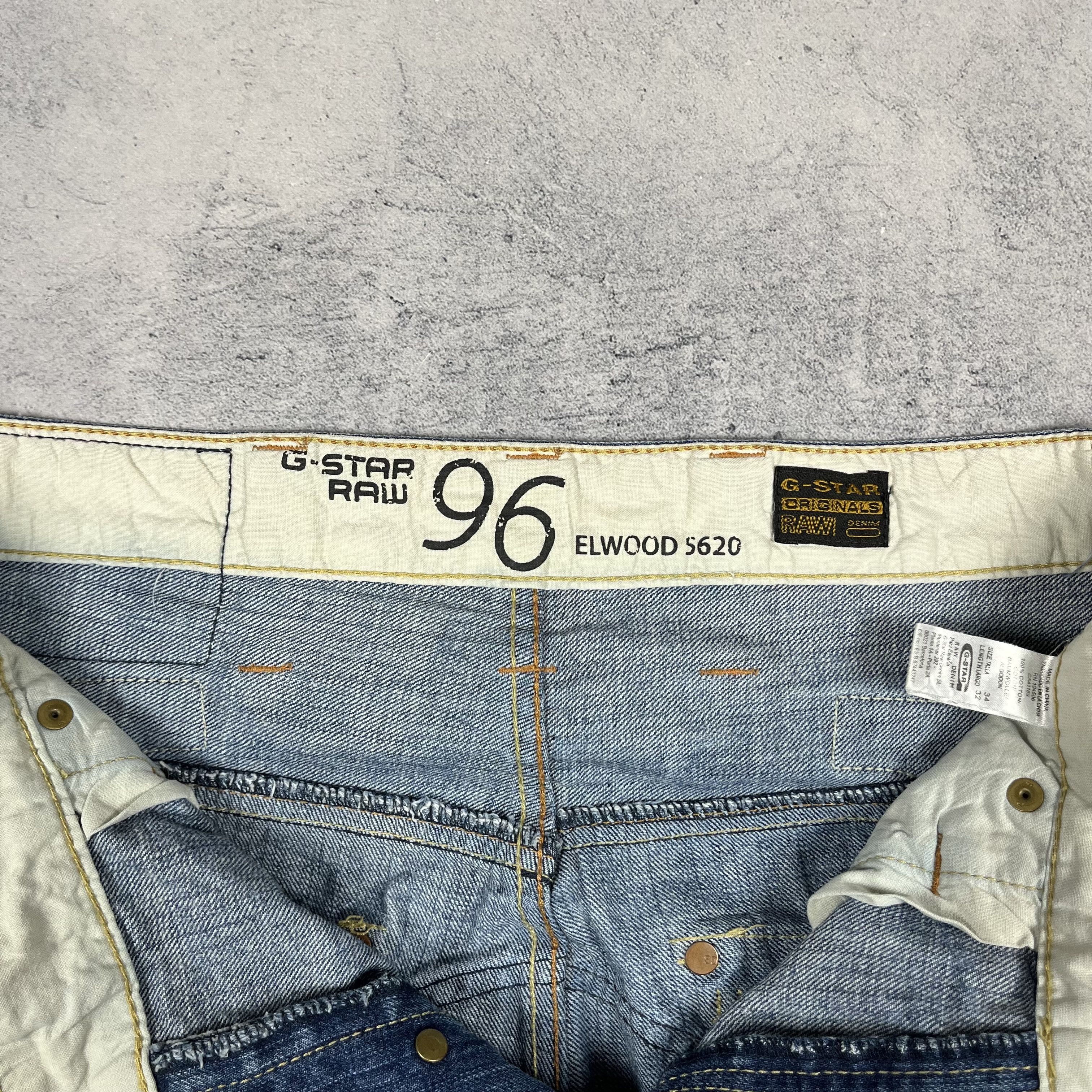 G-Star Vintage G-Star Raw Elwood 5620 Back Buckle Jeans Pants Size US 34 / EU 50 - 11 Thumbnail