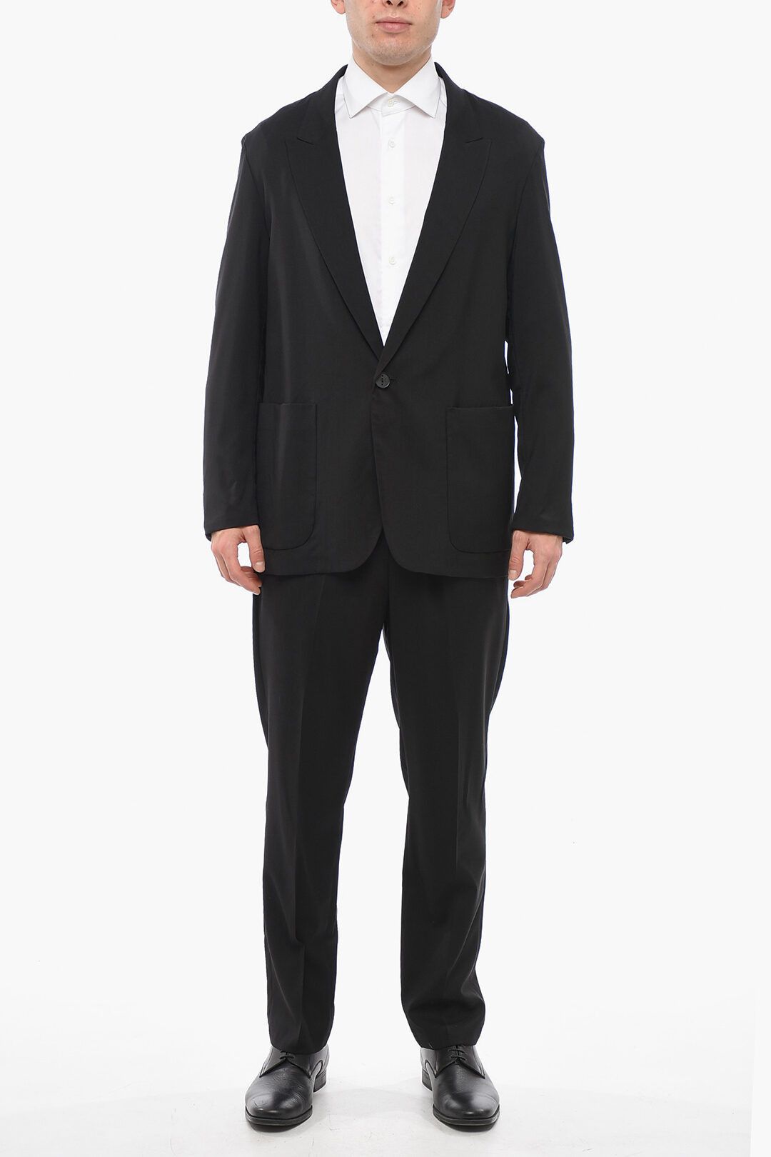 image of Hevo Og1Mm0424 Unlined Capitolo Suit In Black, Men's (Size Small)