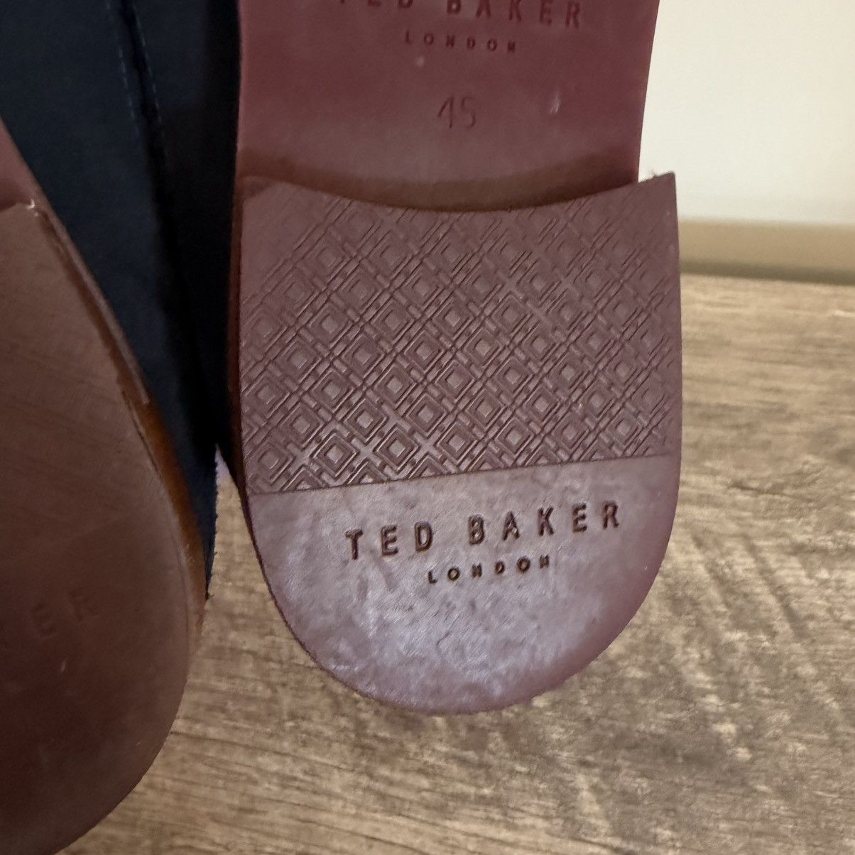 Ted Baker Deelans Navy Suede Oxford Dress Shoes Sz 12 US