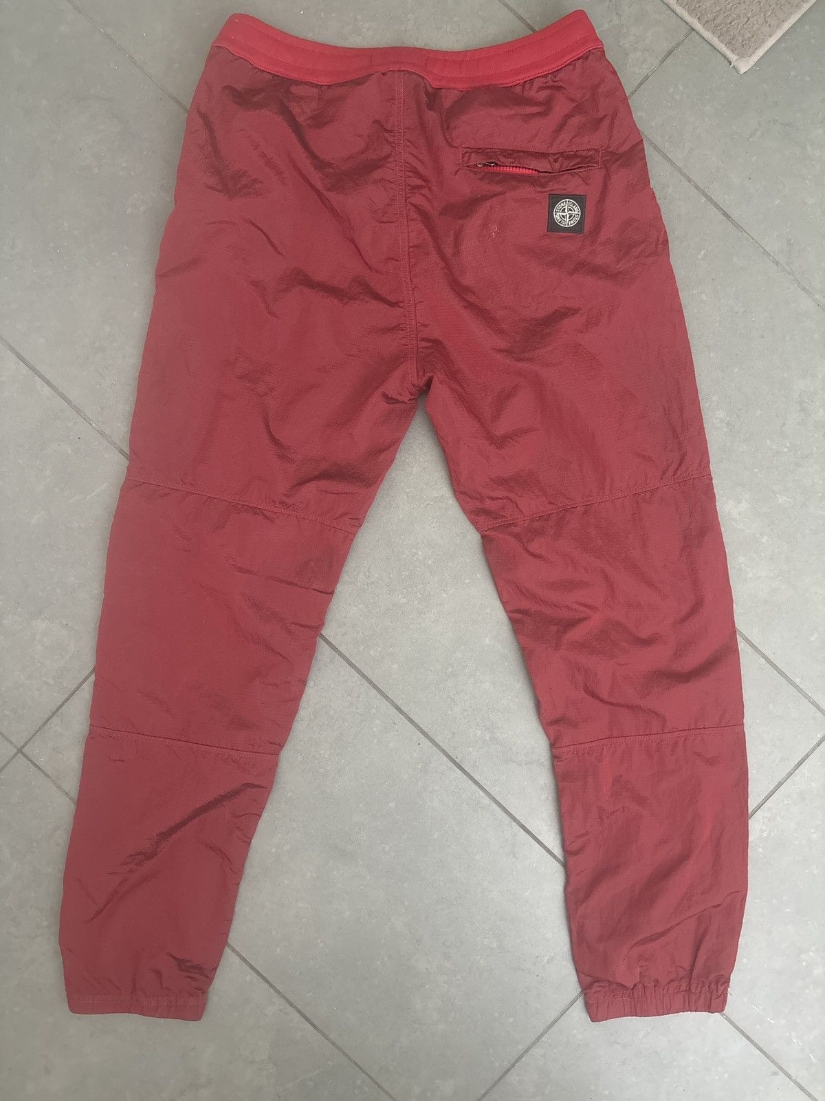 Stone Island SSense exclusive Stone Island red ripstock jogger pants. Size US 32 / EU 48 - 2 Thumbnail