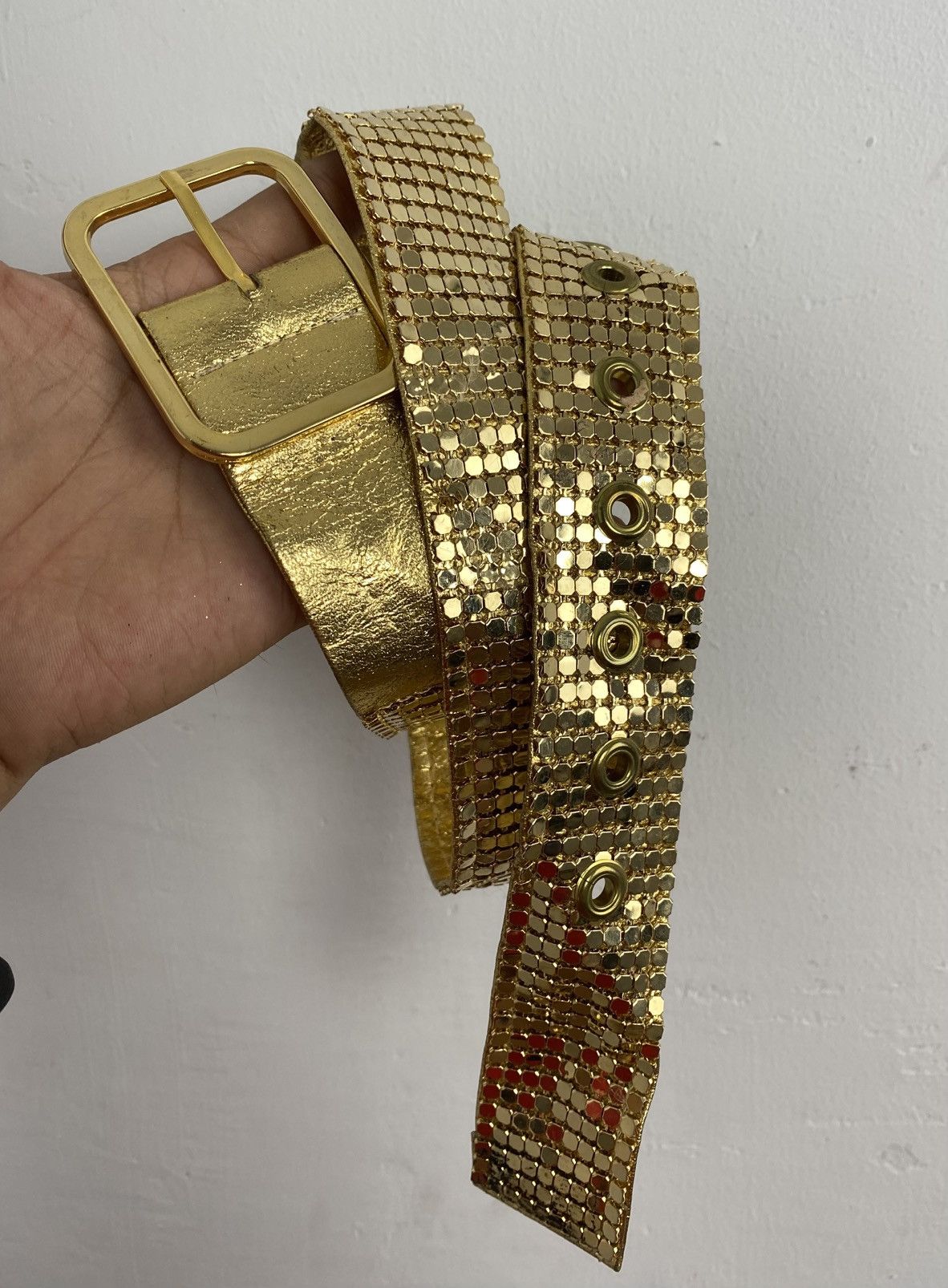Japanese Brand × Vintage Gold glitter belt Size ONE SIZE - 4 Thumbnail