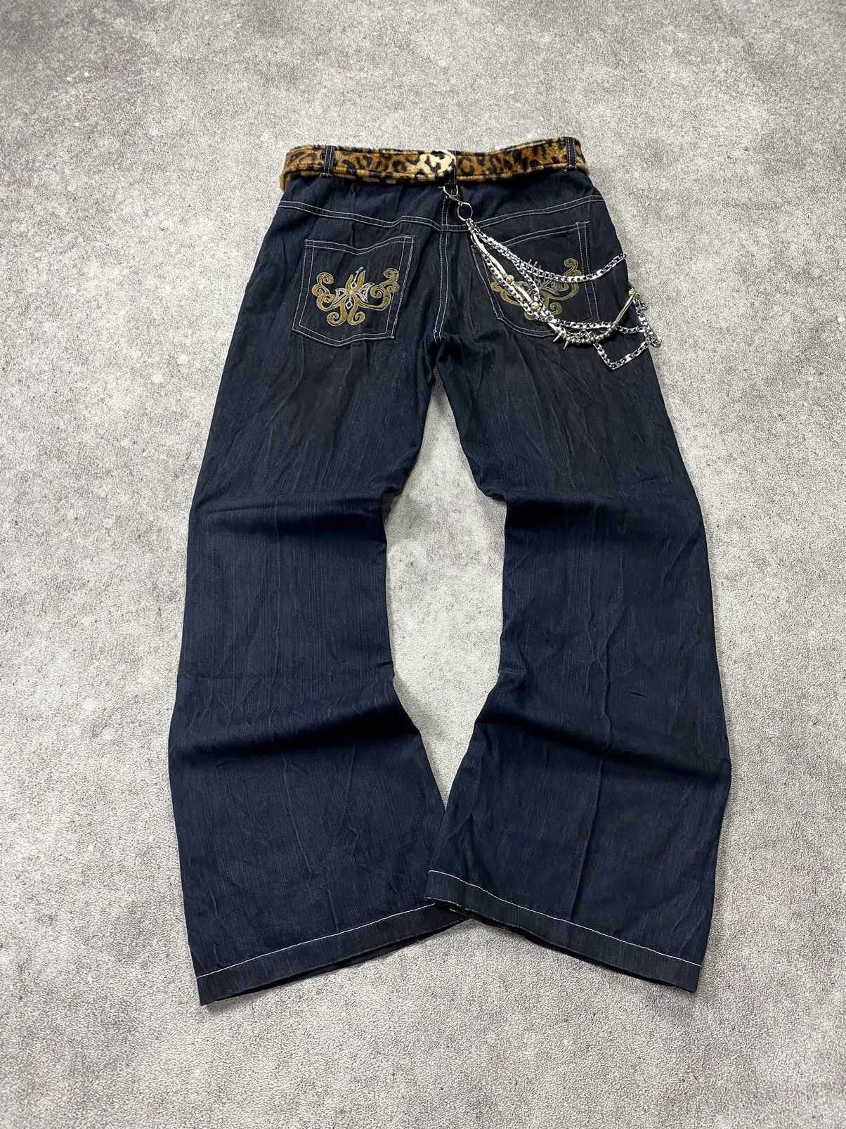 If Six Was Nine × Japanese Brand × Le Grande Bleu (L.G.B.) 2000s Kmrii style Flare Jean Size US 28 / EU 44 - 2 Thumbnail