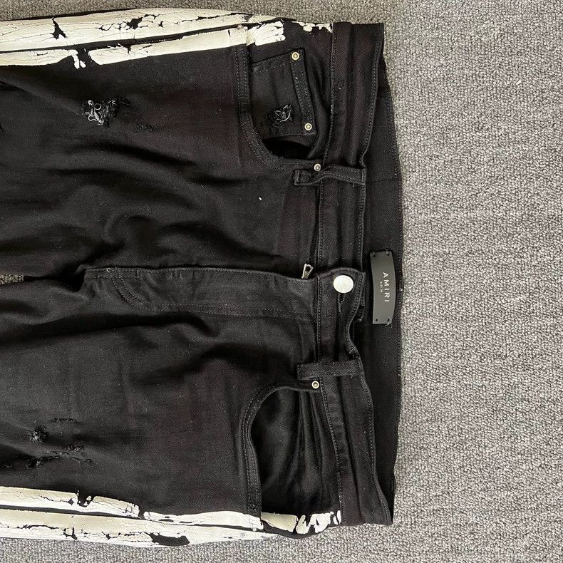 Other Amiri side white stripe distressed denim jeans Size US 34 / EU 50 - 4 Thumbnail