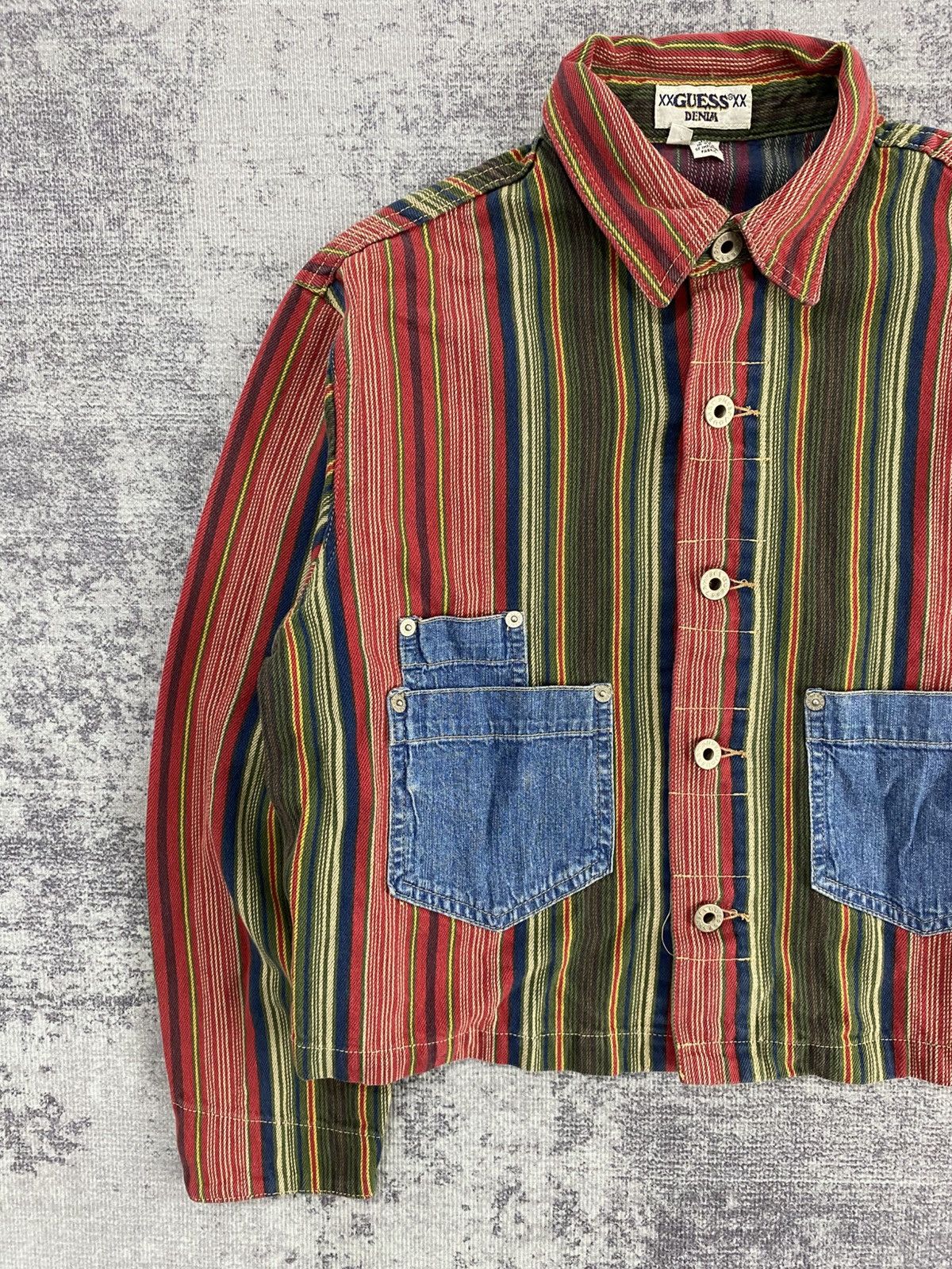 Vintage vintage guess stripe jackets Size S / US 4 / IT 40 - 14 Thumbnail