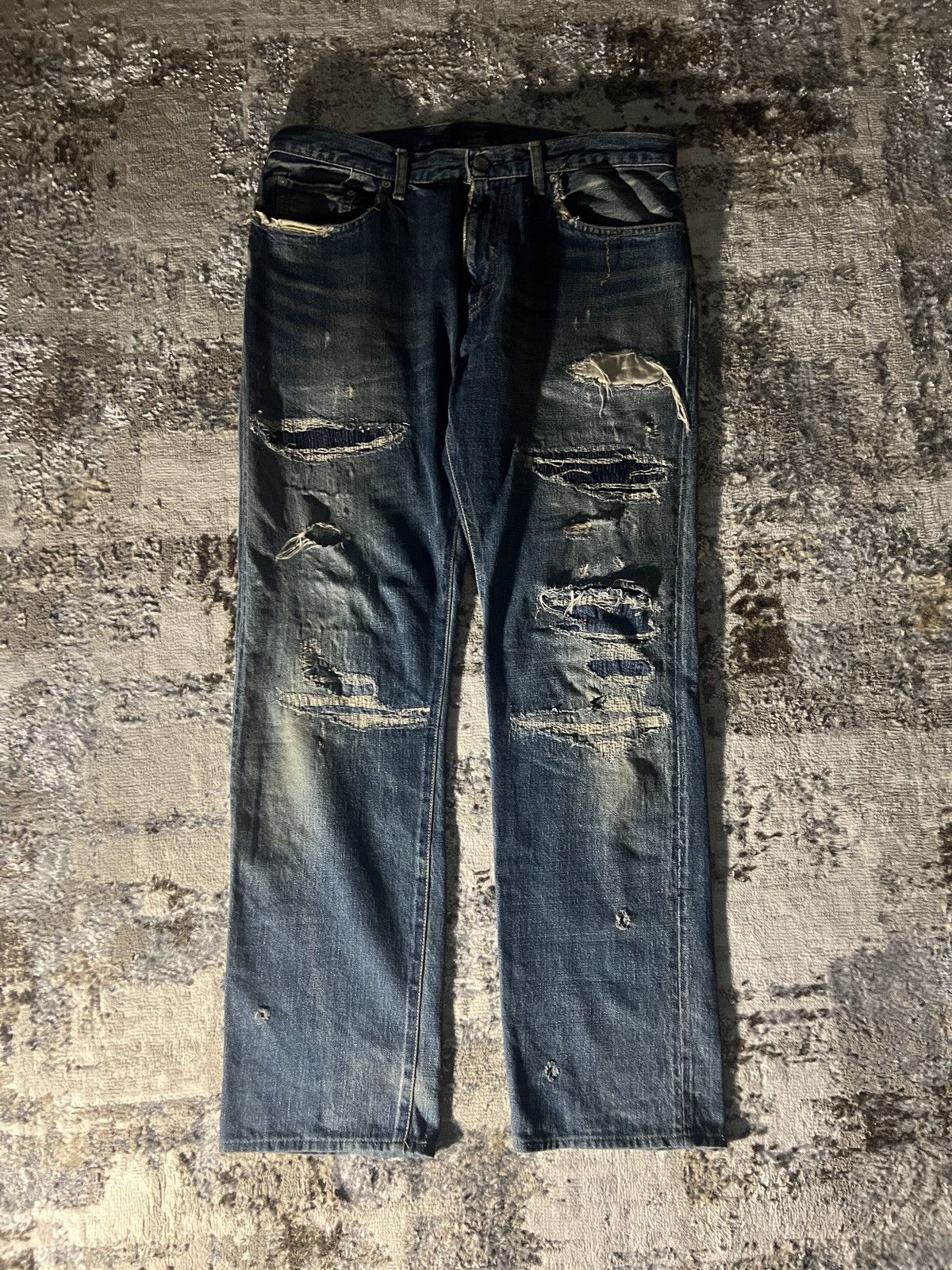 Undercover Undercover AW12 Psychocolor Boro Crash Denim Size US 32 / EU 48 - 1 Thumbnail