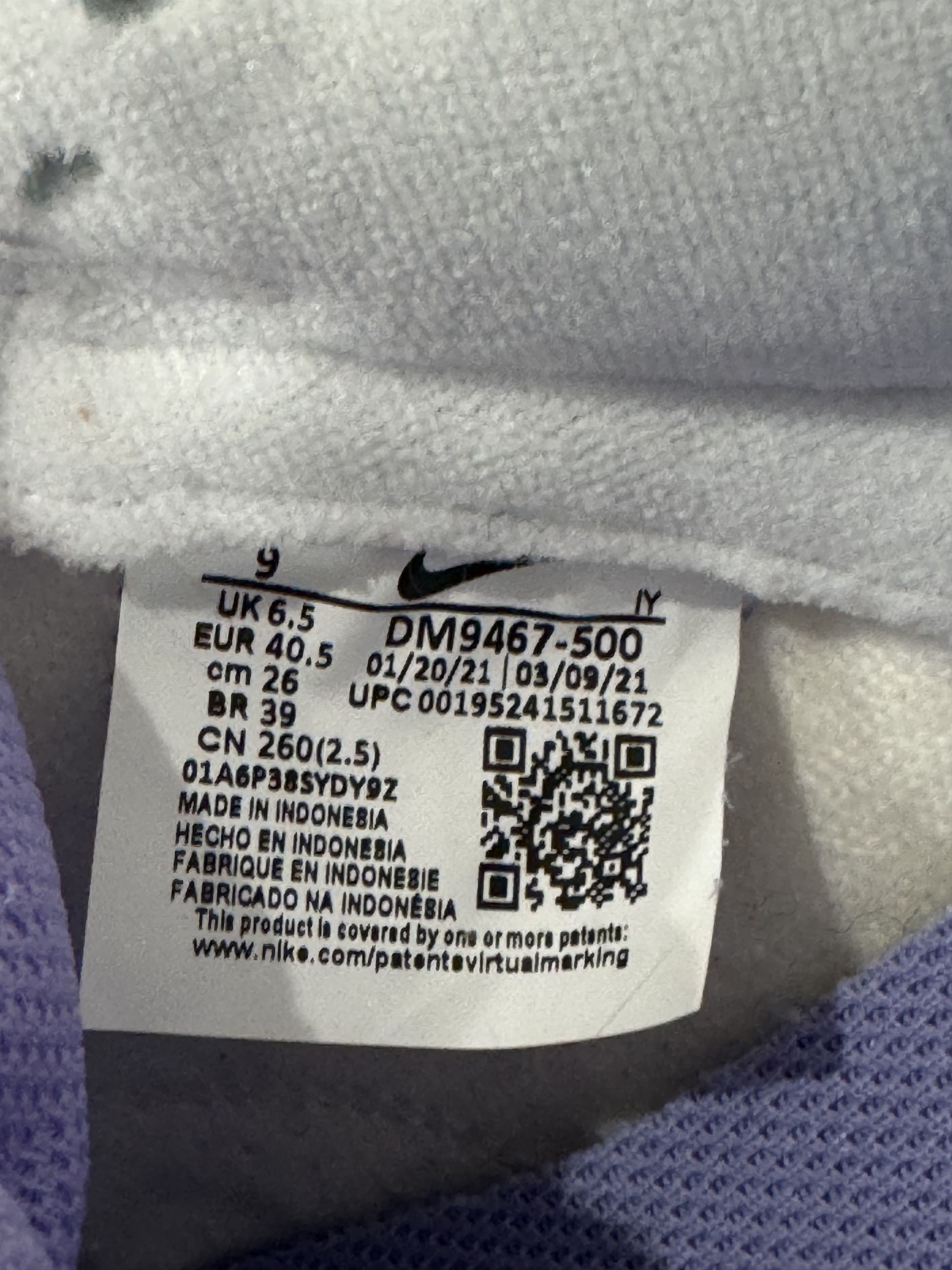 Nike Nike W Dunk Low OG Purple Pulse Size US 9 / IT 39 - 6 Thumbnail