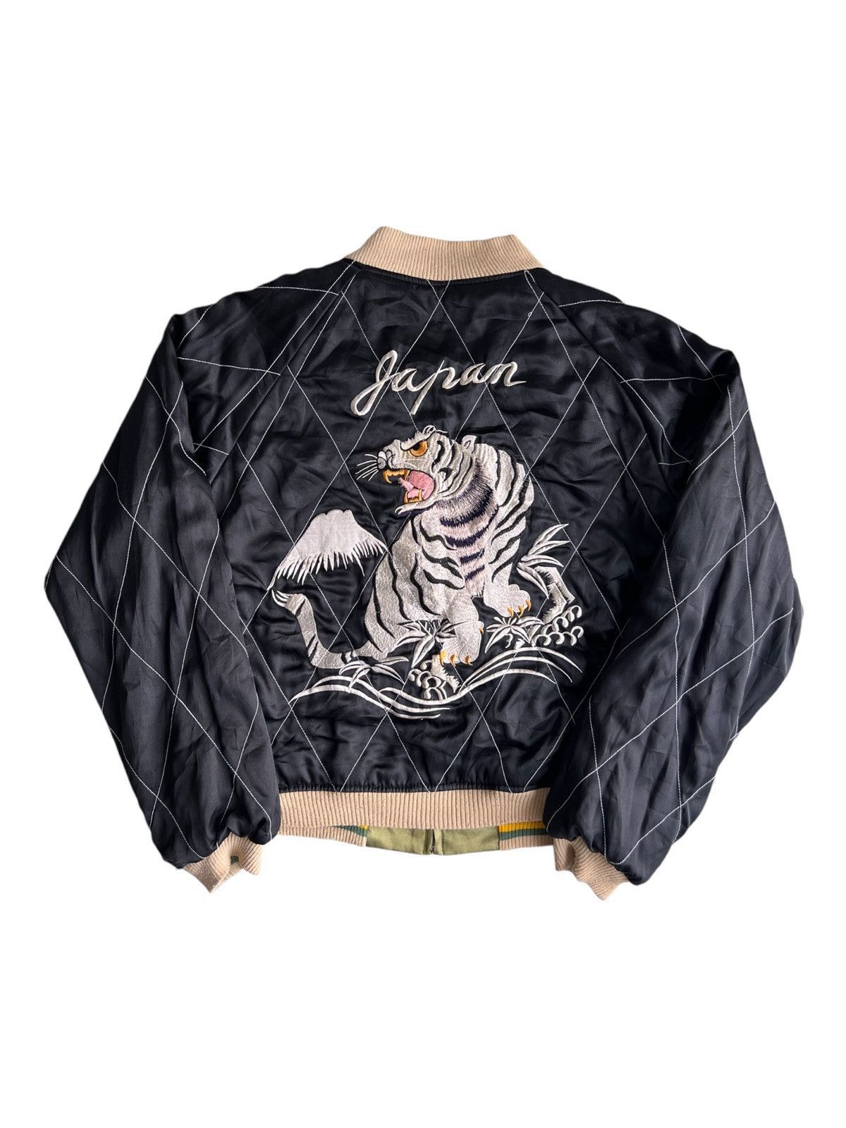 Tailor Toyo 1980s Swivel Zip Vintage Sukajan 2 Side Tiger x Dragon Toyo Size US M / EU 48-50 / 2 - 1 Thumbnail