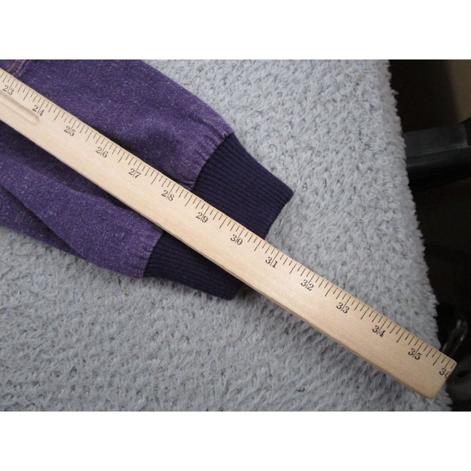 Vintage VINTAGE Denim 24/7 Purple Denim Full Zip Jacket Women's Plus Size 24W Pockets Denim 24/7 Jacket Size 42" / US 20 - 7 Thumbnail