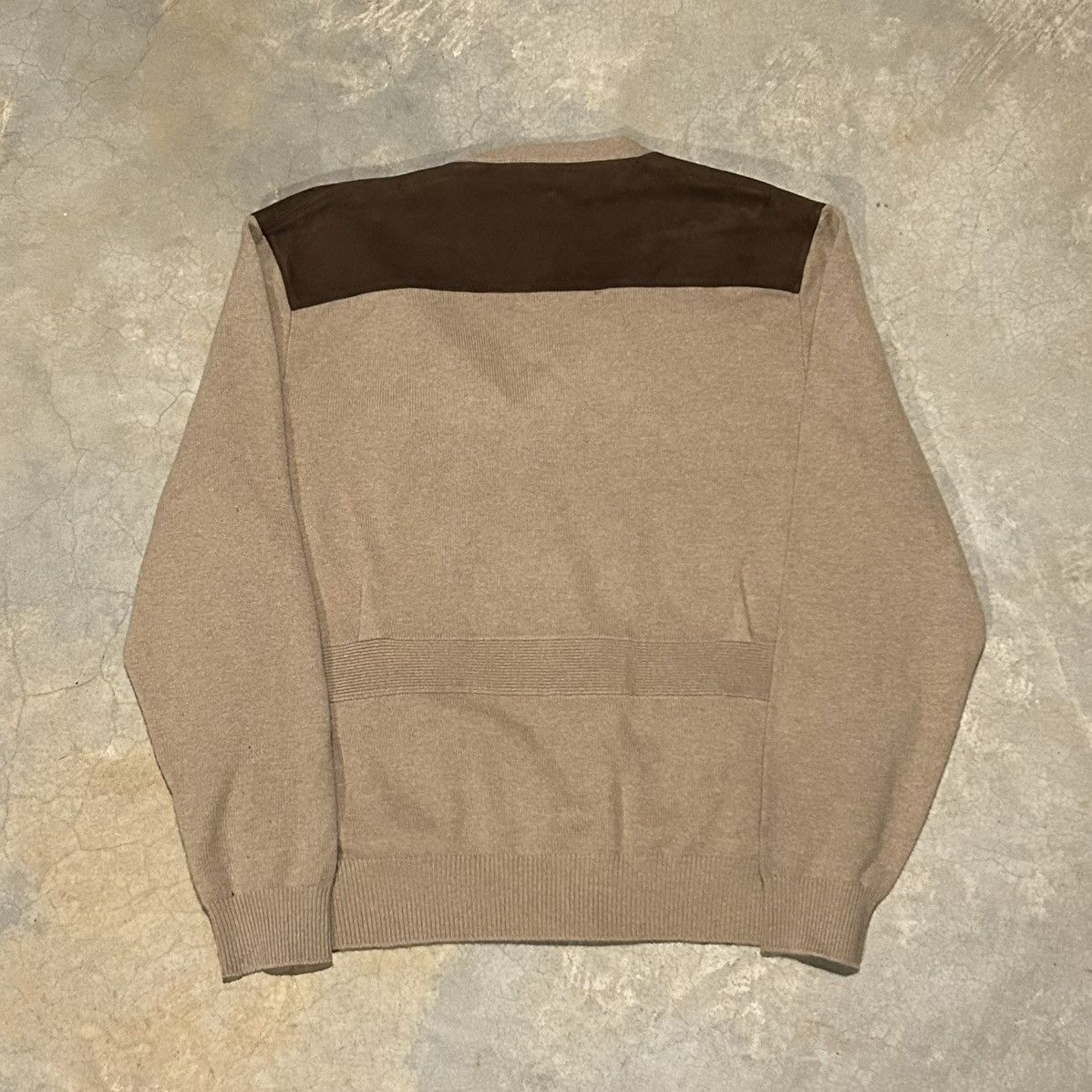 Polo Ralph Lauren × Vintage NWT Vintage Polo Ralph Lauren Cashmere Suede Front Cardigan Size US XXL / EU 58 / 5 - 15 Thumbnail
