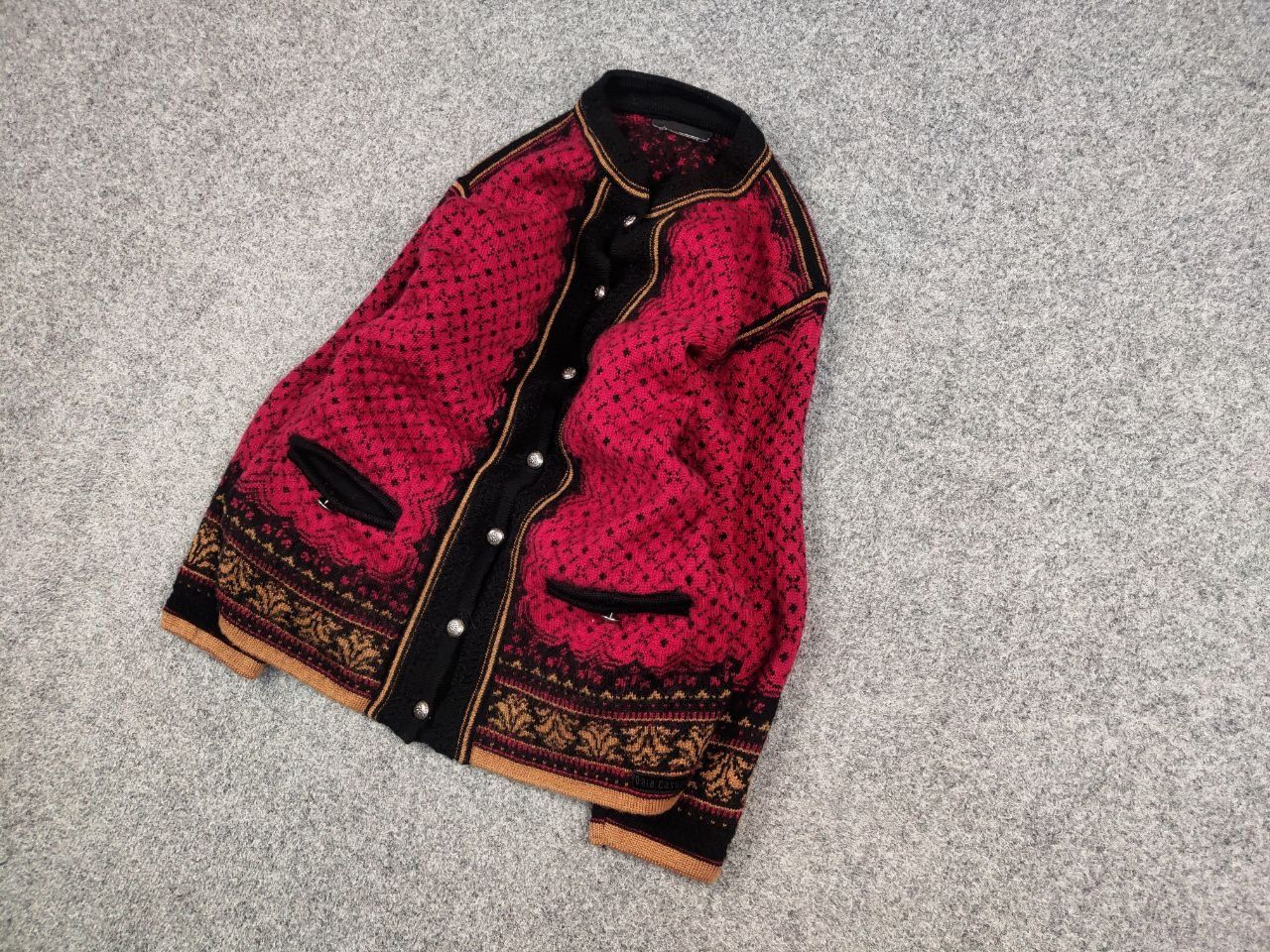 Dale Of Norway Dale of Norway Casual Collection Cardigan Red Nordic Sweater Size L / US 10 / IT 46 - 3 Thumbnail