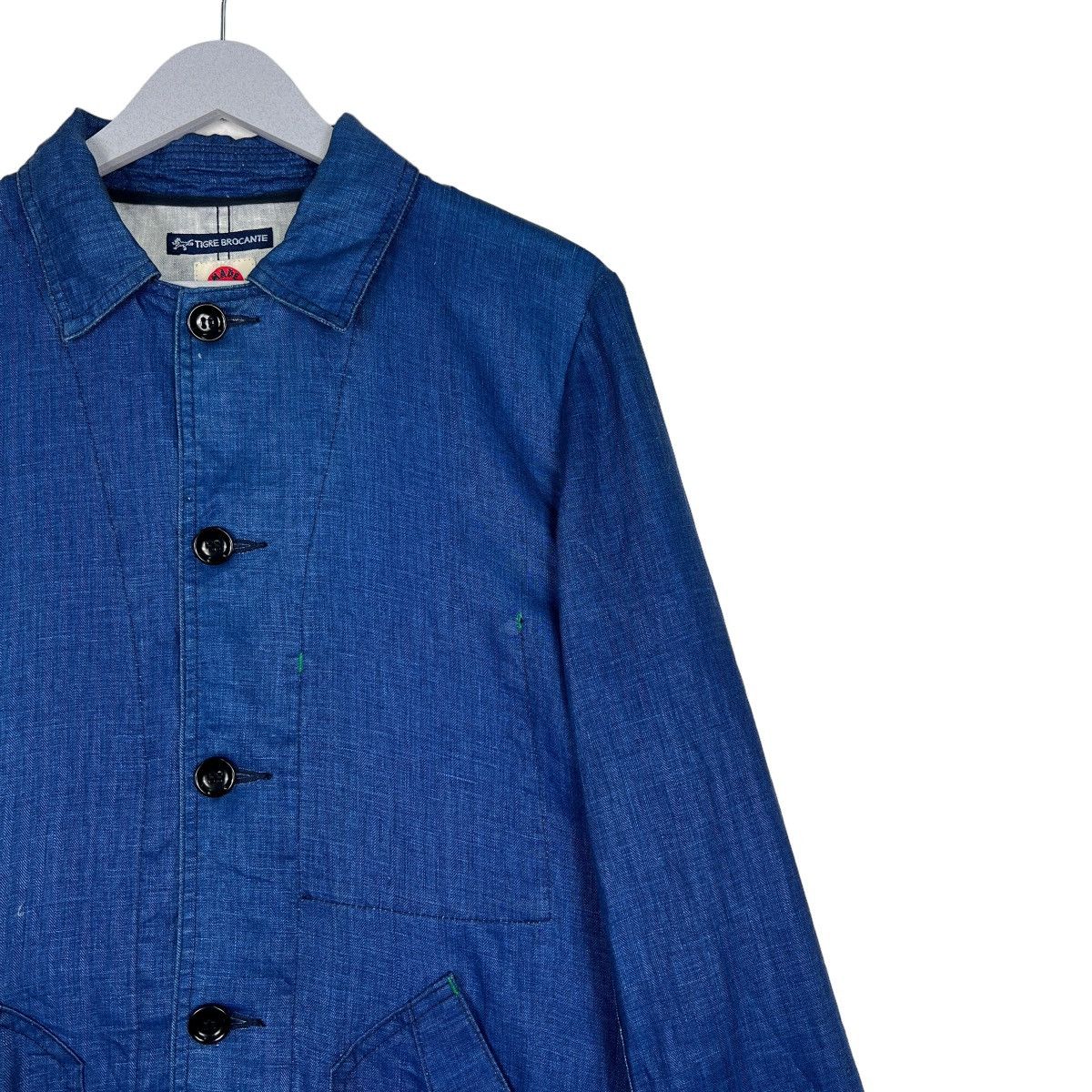 45rpm 🔥 TIGRE BROCANTE BLUE INDIGO JACKET MADE IN JAPAN Size US S / EU 44-46 / 1 - 6 Thumbnail