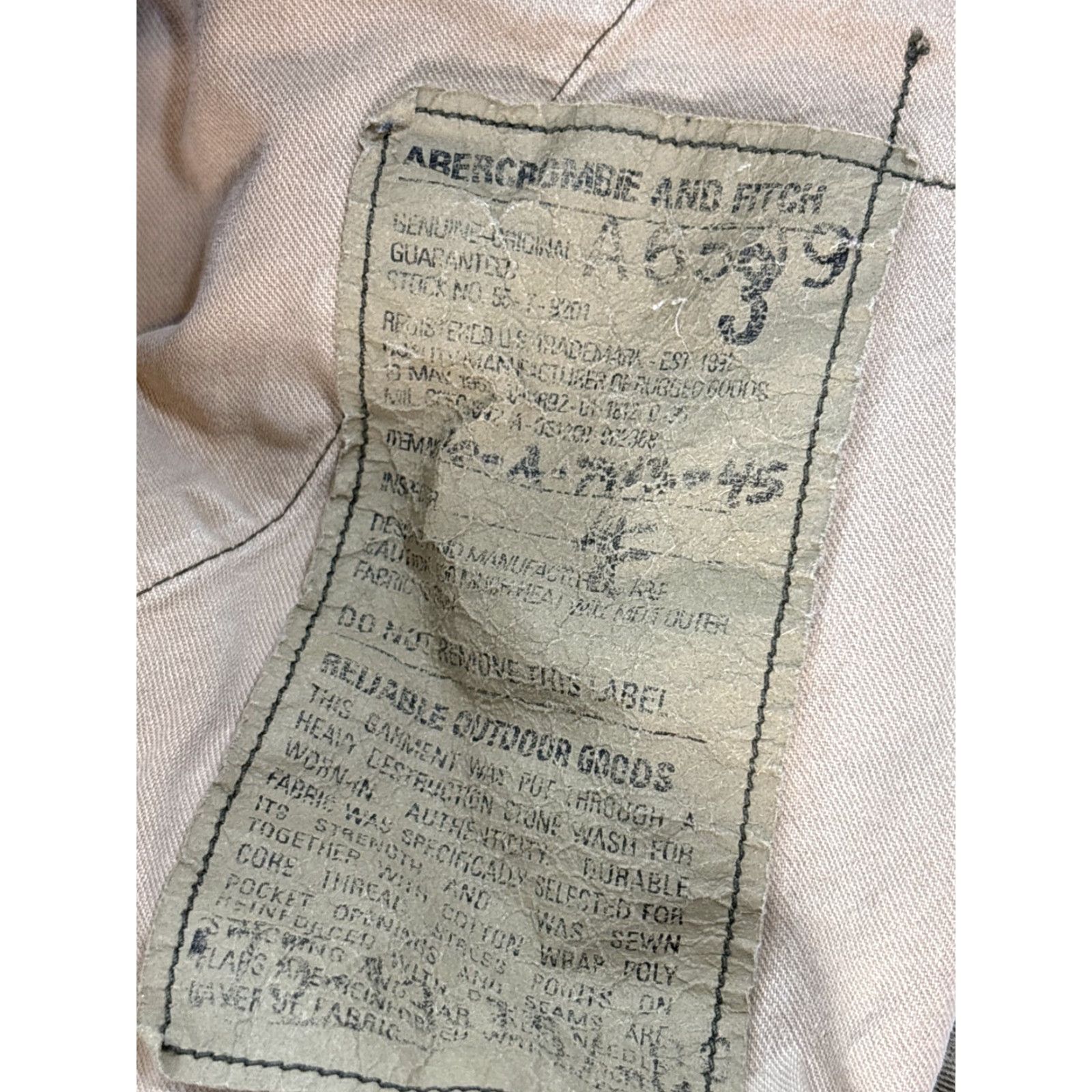 Abercrombie & Fitch VINTAGE Abercrombie & Fitch Paratrooper Pants Mens 36x29 Cargo Military Baggy Pants Green 90s Army Workwear Mens Size US 36 / EU 52 - 7 Thumbnail