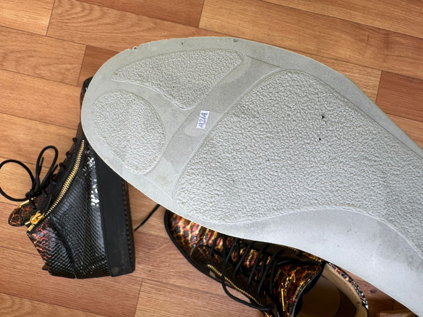 Giuseppe Zanotti 🐍 Giuseppe Zanotti " Snake Skin " Hightop Sneakers Size US 9 / EU 42 - 18 Thumbnail