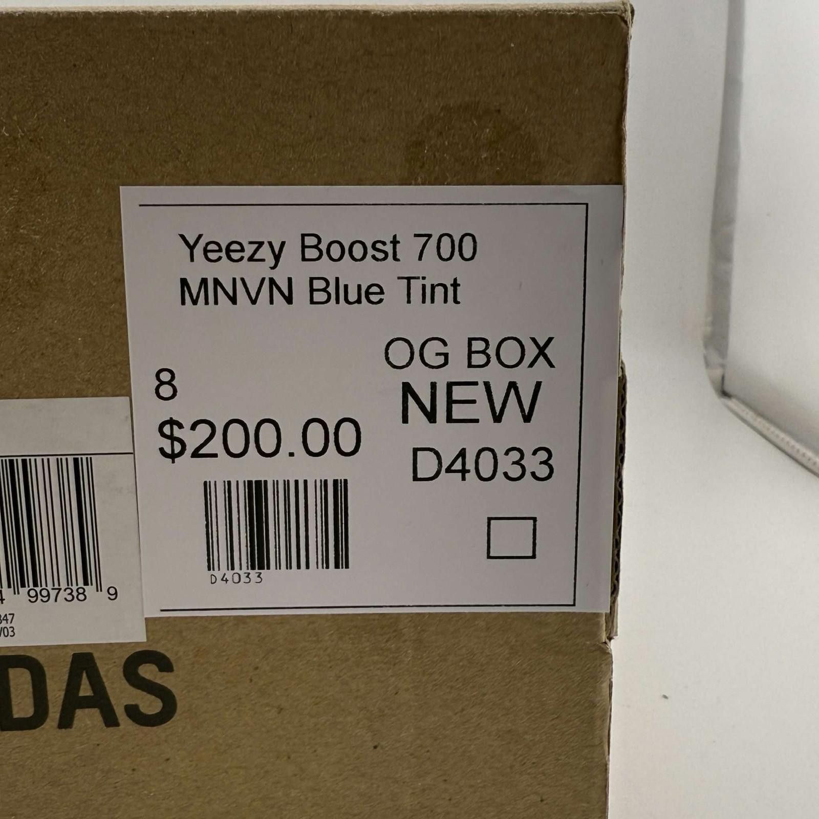 Adidas Yeezy Boost 700 MNVN Blue Tint US 8 New with Box