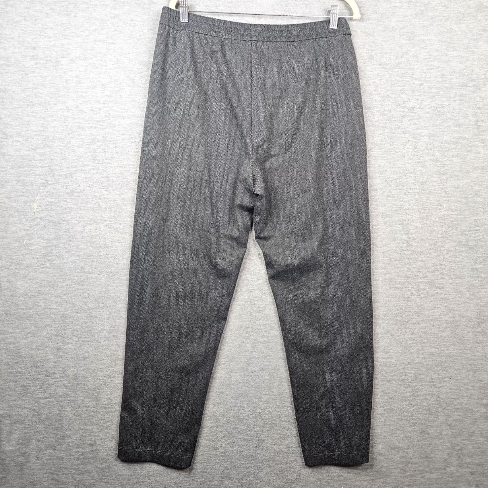 Eileen Fisher Eileen Fisher Gray Herringbone Pants Women’s S/P Pull-On Drawstring Casual Regular Size S Size 28" / US 6 / IT 42 - 2 Thumbnail