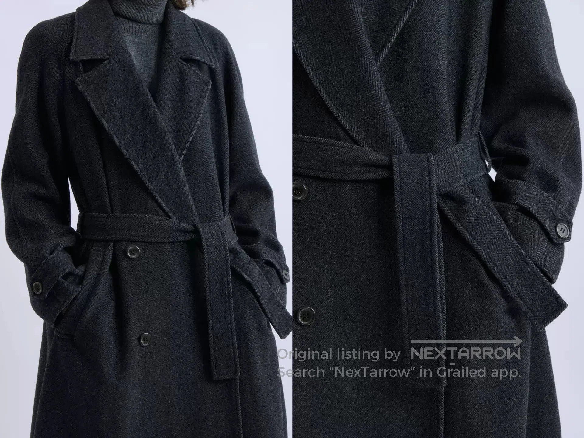 Kenzo Black Long Double-Breasted Coat Size S. Size US S / EU 44-46 / 1 - 7 Thumbnail