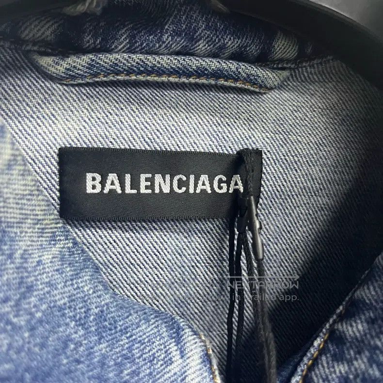 Balenciaga Balenciaga Blue Solid Lapel Single Breasted Long Sleeve De Size US M / EU 48-50 / 2 - 2 Thumbnail