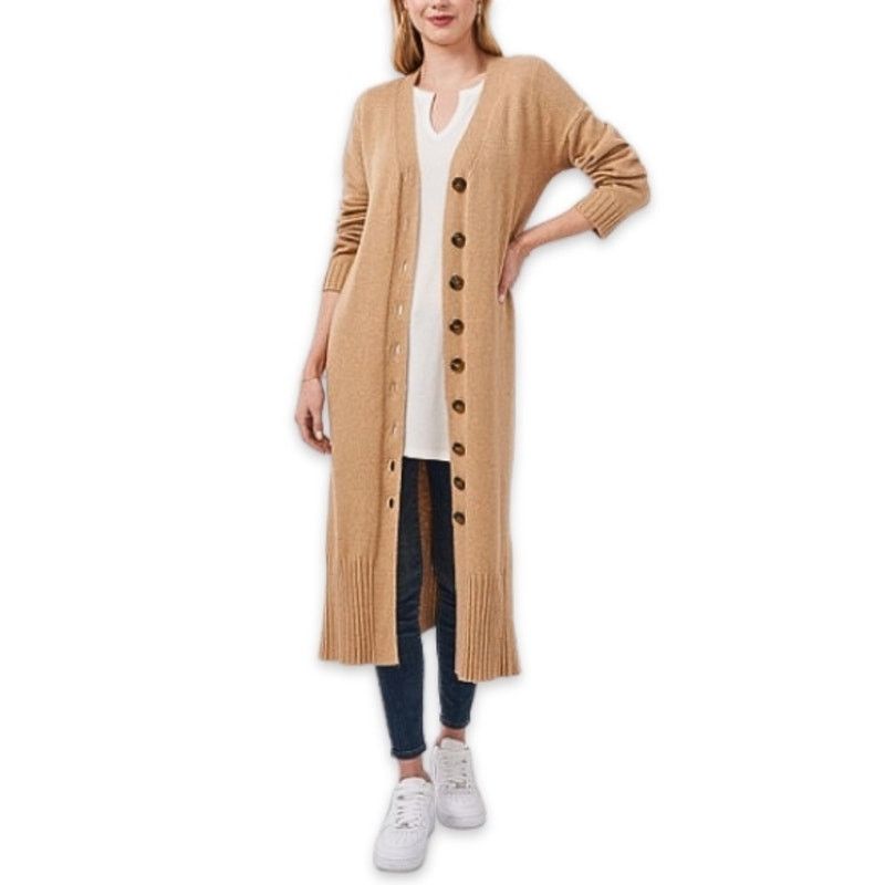 Vince Camuto Vince Camuto Cardigan Sweater Button Front DesignTan XXS NWT Size XXS / US 00 / IT 34 - 1 Thumbnail