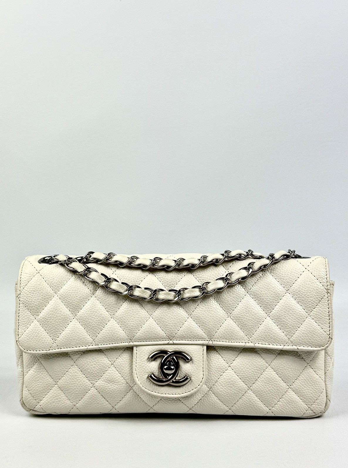 Chanel Chanel - Karl - 2008 - White - Caviar - East West - Flap Size ONE SIZE - 1 Thumbnail