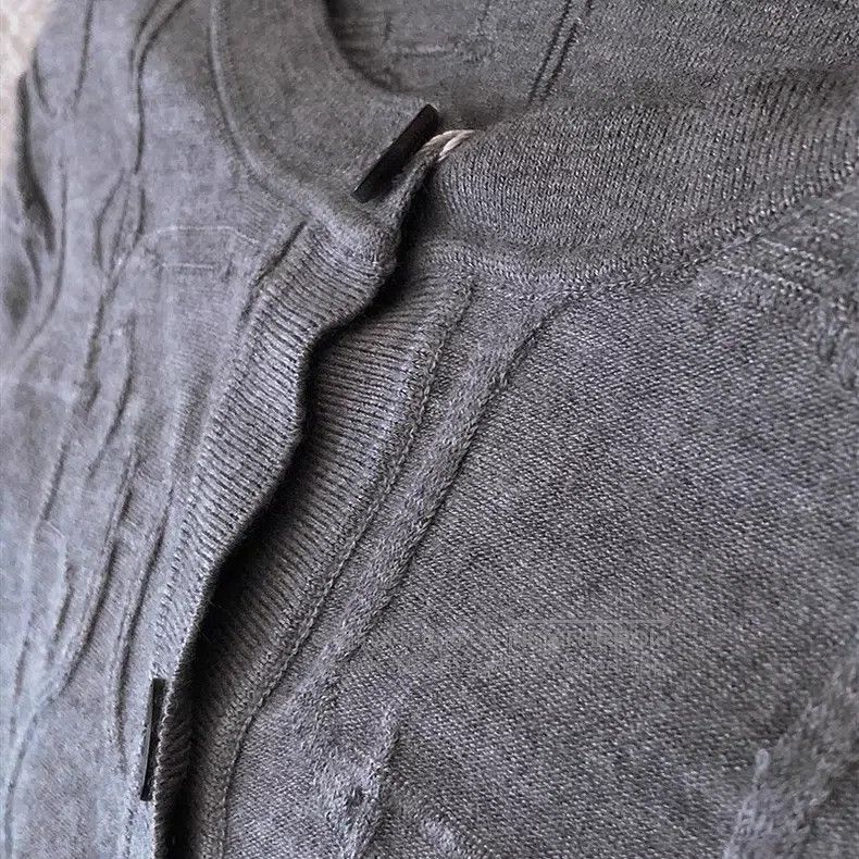 Hermes Hermes Gray suede buckle jacquard knitted cardigan Size XS / US 0-2 / IT 36-38 - 5 Thumbnail