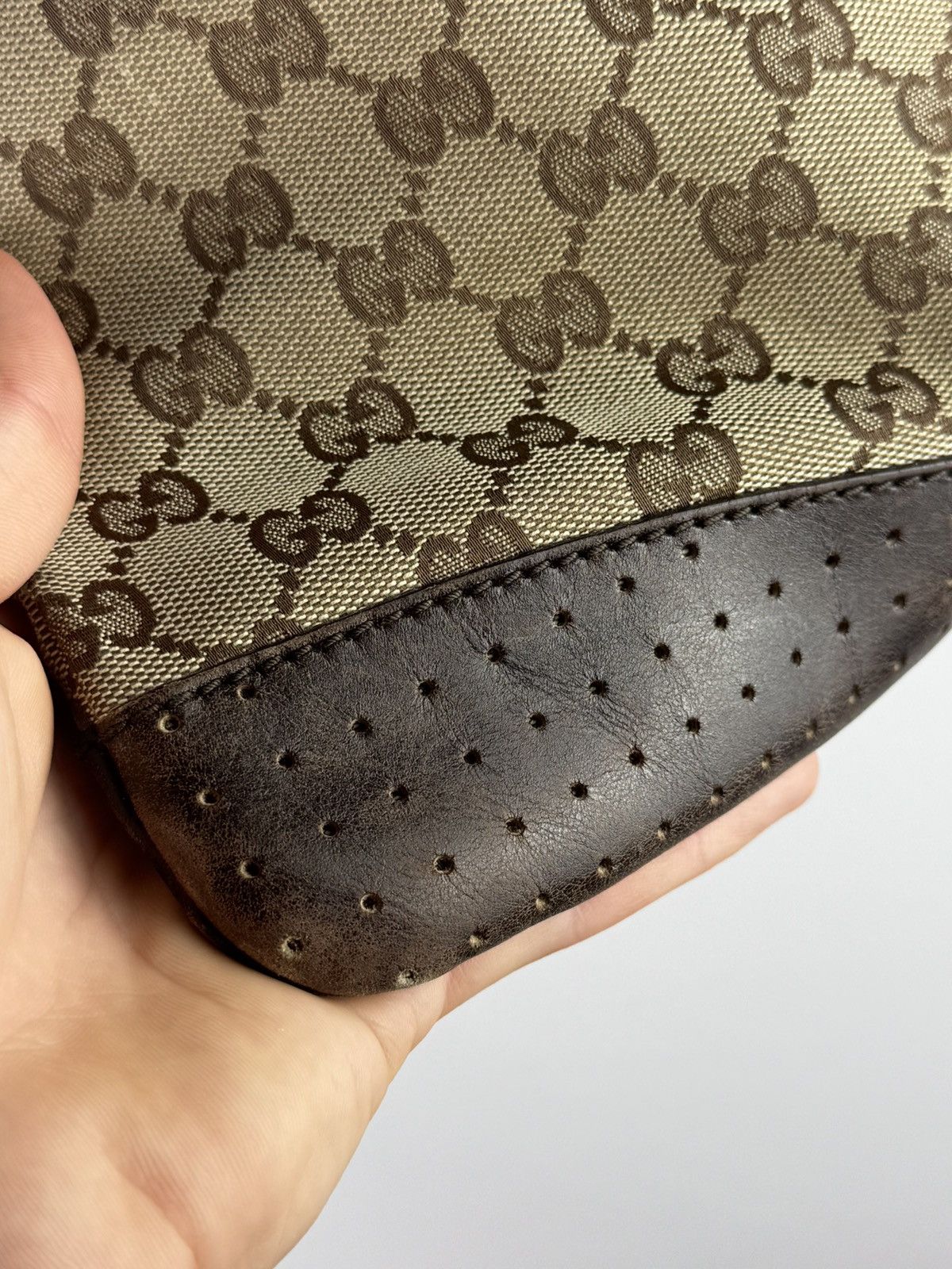 Gucci Vintage Gucci GG Canvas Monogram Shoulder Bag Beige 145857 Size ONE SIZE - 11 Thumbnail