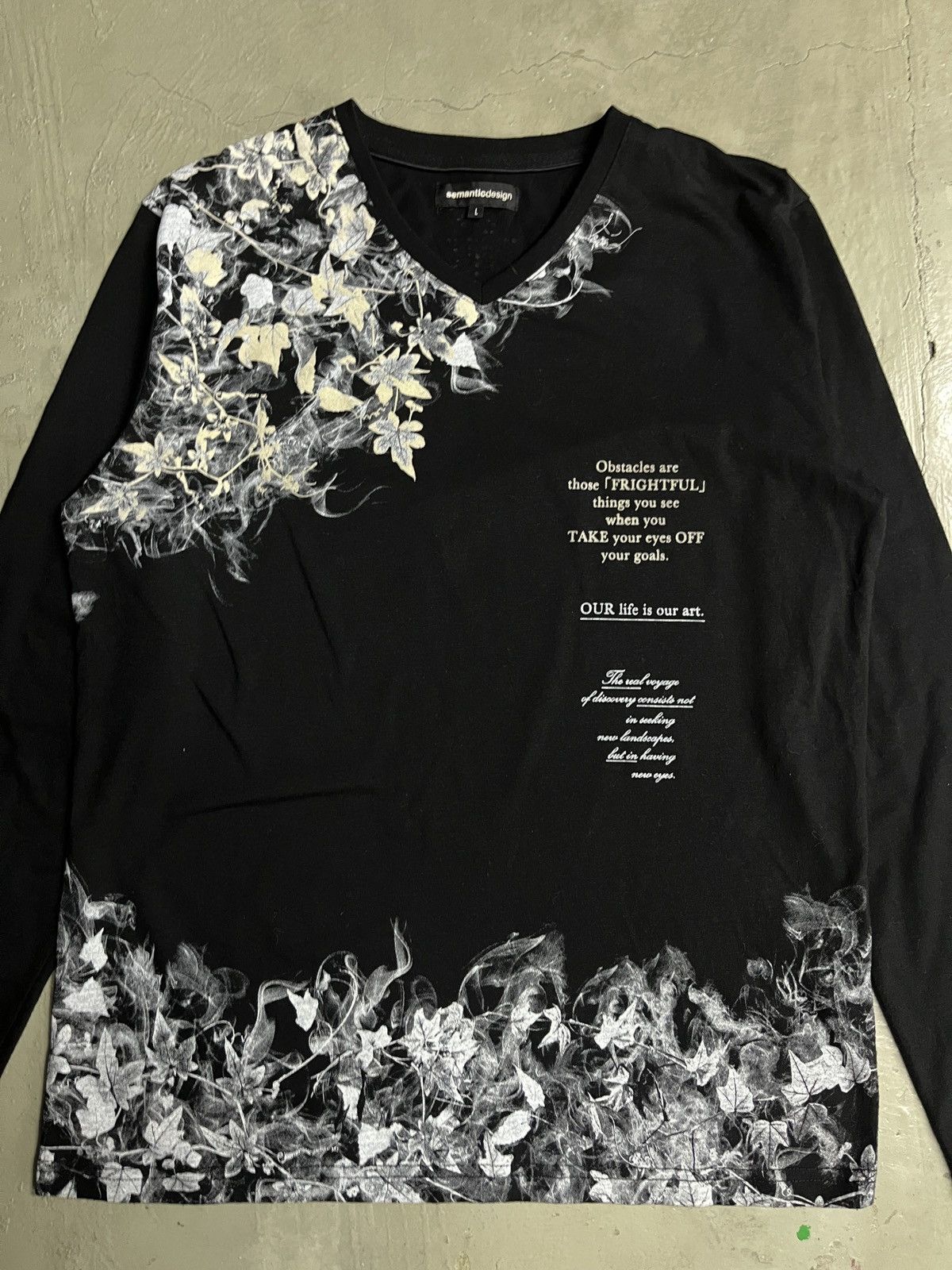 semanticdesign 2000’s Semanticdesign Smoke Poem Long Sleeve Shirt Size US L / EU 52-54 / 3 - 4 Thumbnail
