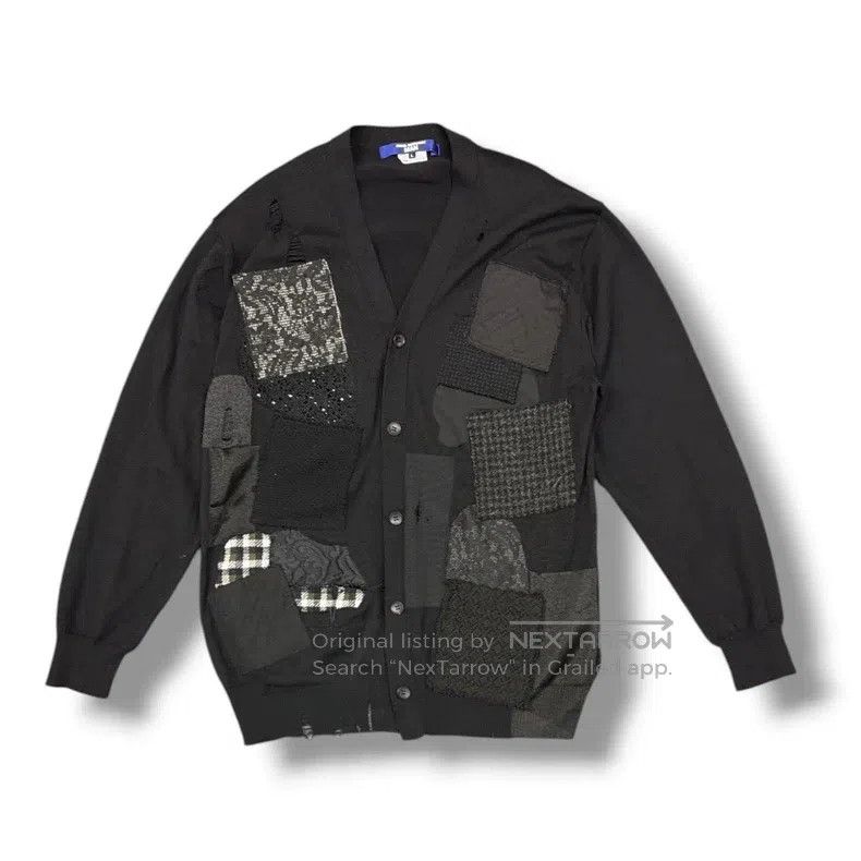 Junya Watanabe Junya Watanabe Distressed Patchwork Knit Open Cardigan Size US L / EU 52-54 / 3 - 1 Thumbnail