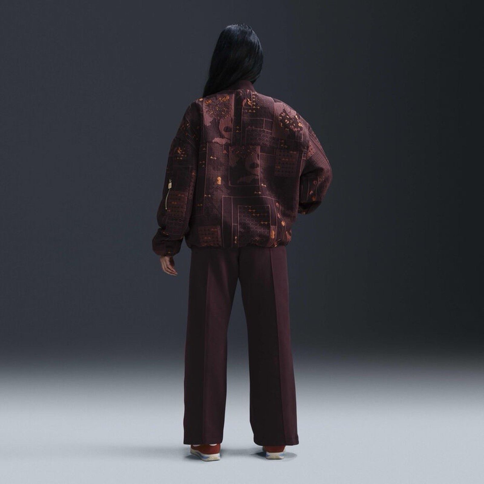 Nike Nike Naomi Osaka Jacquard Jacket Medium Burgundy Crush $300 Size M / US 6-8 / IT 42-44 - 6 Thumbnail
