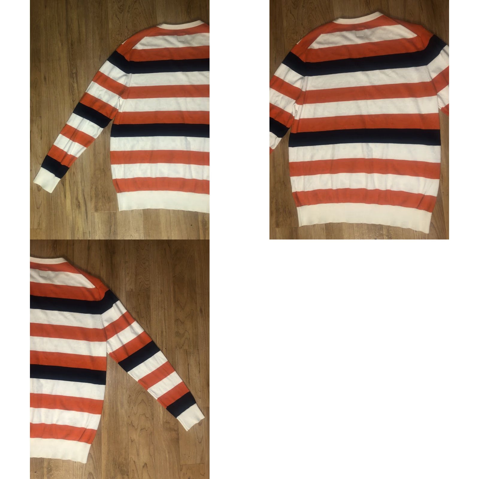 Vintage J. C. Penney Sweater L Long Sleeve Striped Orange Pullover Mens Size US L / EU 52-54 / 3 - 8 Thumbnail