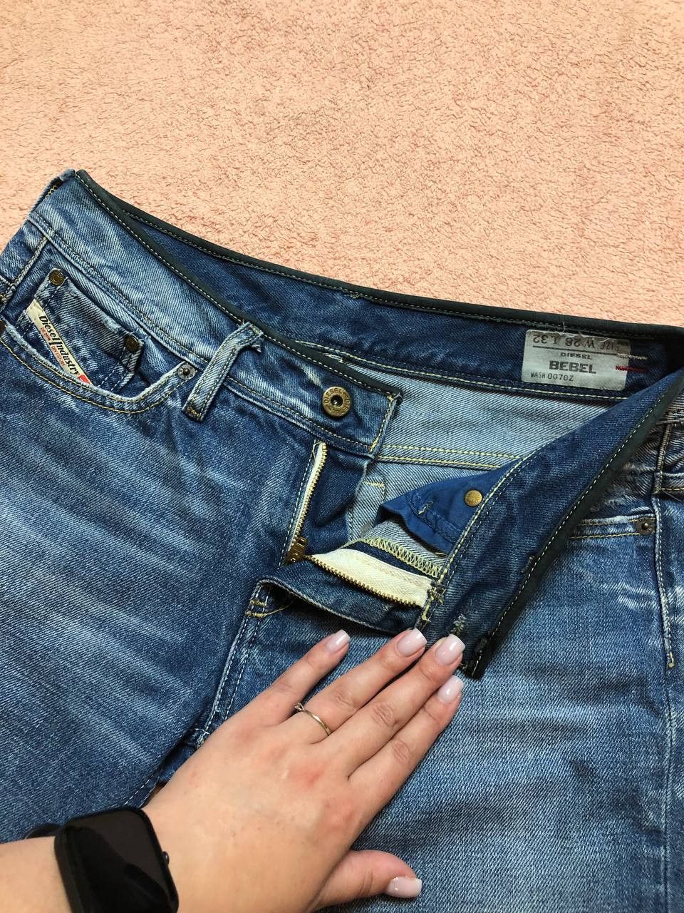 Diesel Vintage denim shorts Diesel BEBEL crazy Y2K streetwear Size 28" / US 6 / IT 42 - 10 Thumbnail