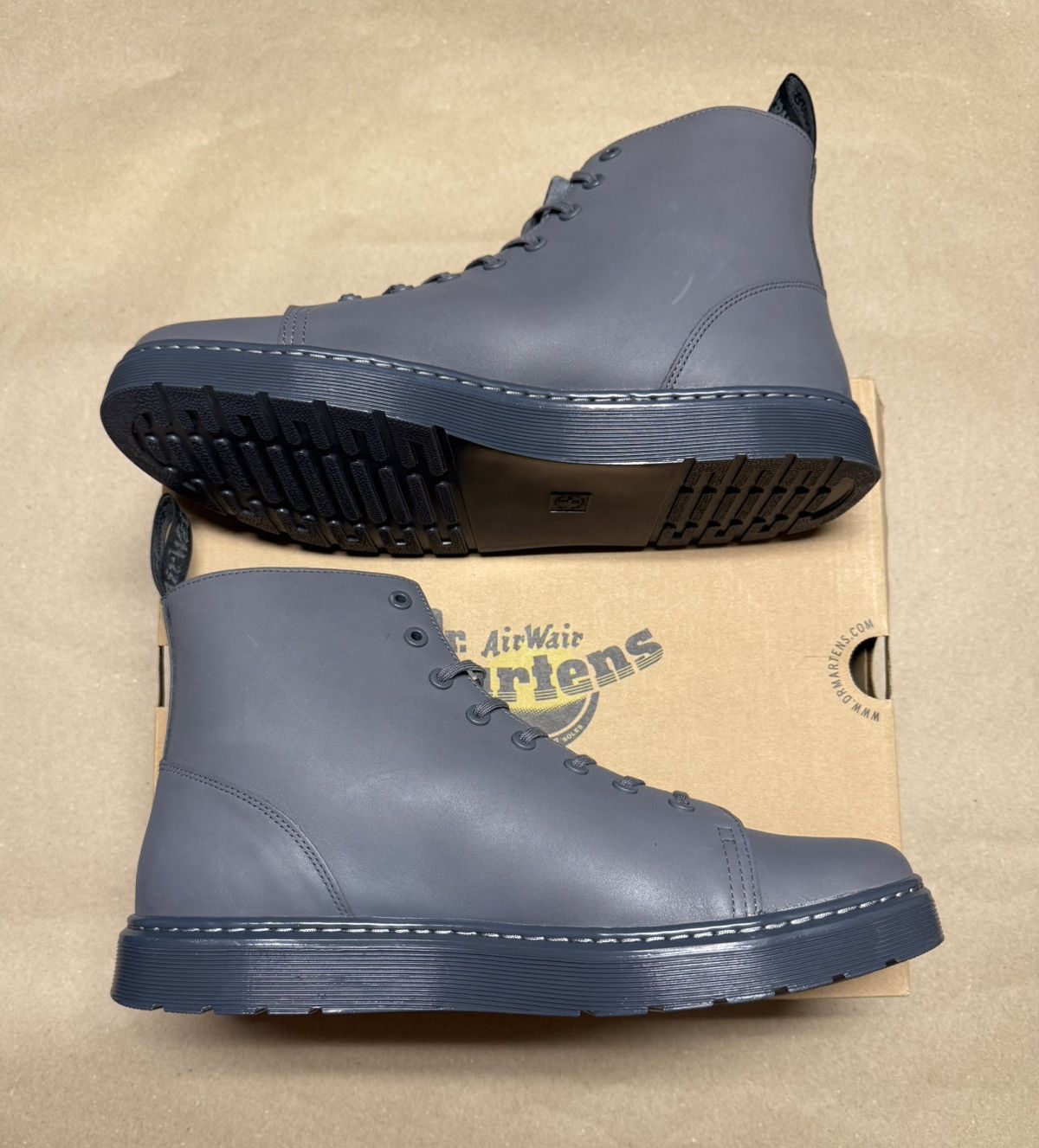 Dr. Martens Dr Marten Talib Sendal Grey Boots size 14 Combat Rare NEW! Size US 14 / EU 47 - 2 Thumbnail
