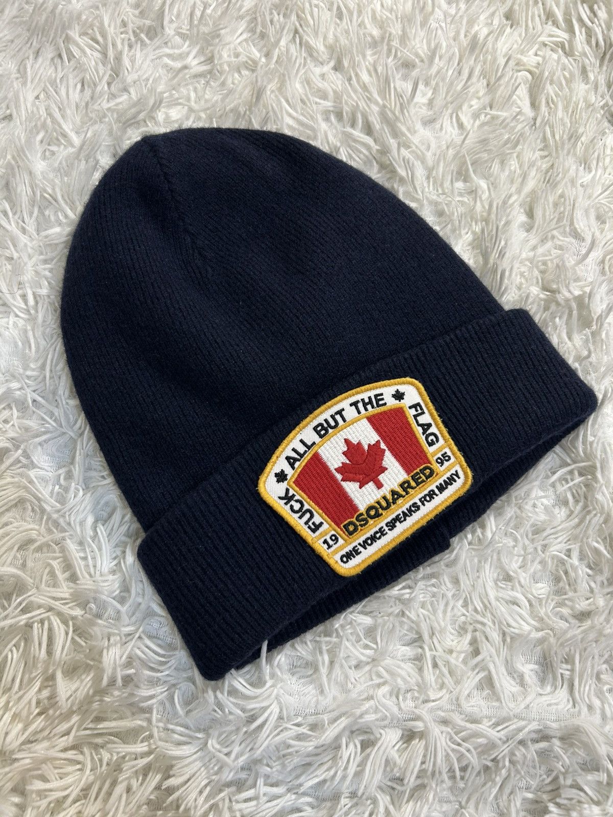 Dsquared2 Dsquared2 Beanie Wool Hat Embroidered Logo Canada Size ONE SIZE - 2 Thumbnail