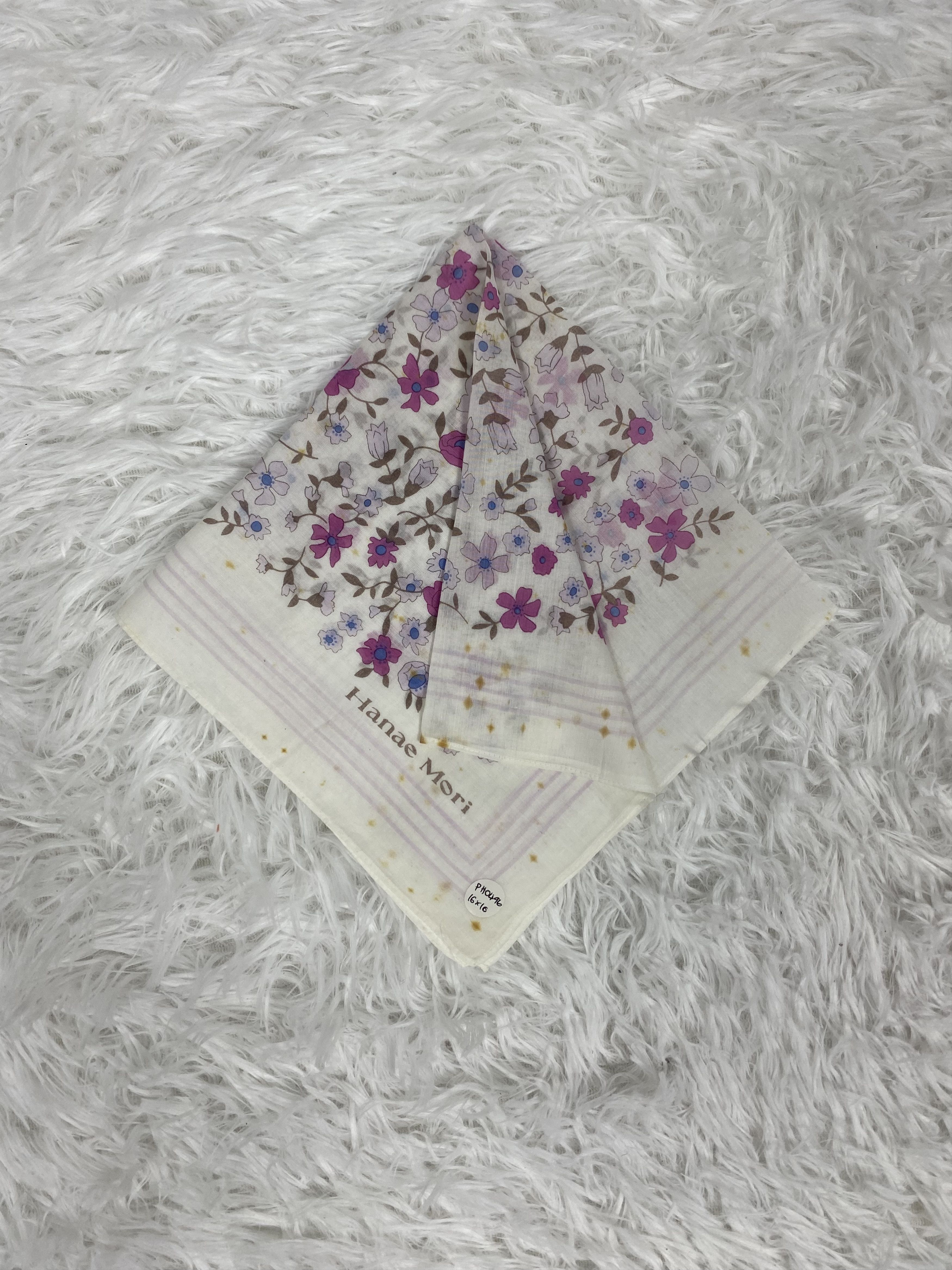 Vintage Hanae Mori Handkerchief Neckerchief PH0496