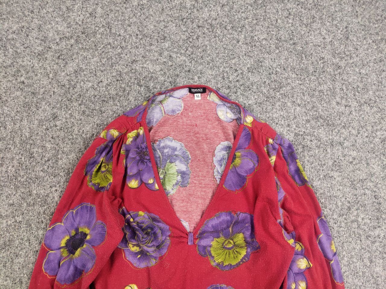 Versace Jeans Couture Vintage 90's Versace Couture cutout chek long sleeve shirt Size L / US 10 / IT 46 - 8 Thumbnail