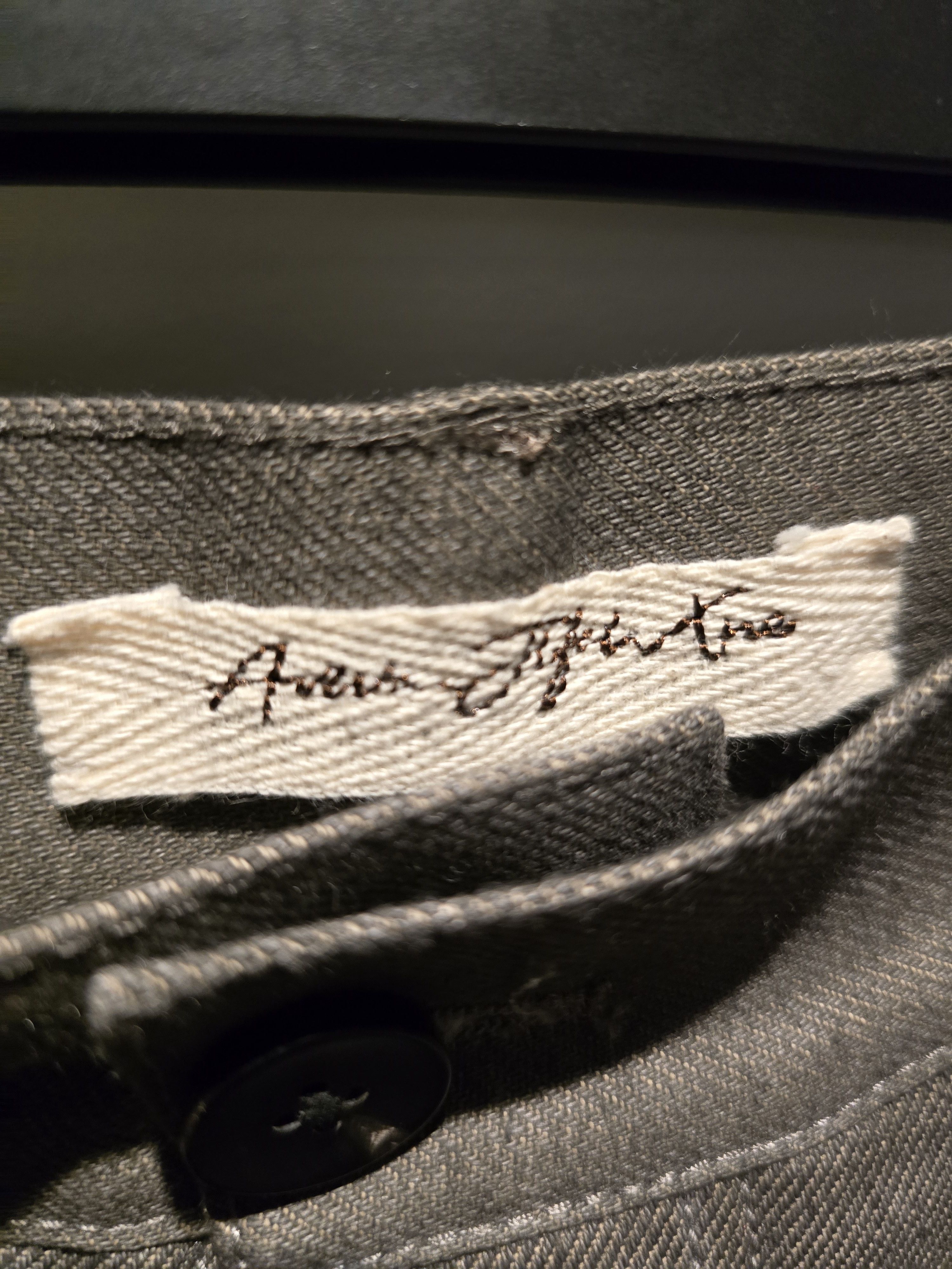 Aviva Jifei Xue Aviva Jifei Xue Khaki Uneven Ink 5 Pocket Jeans Size US 32 / EU 48 - 5 Thumbnail