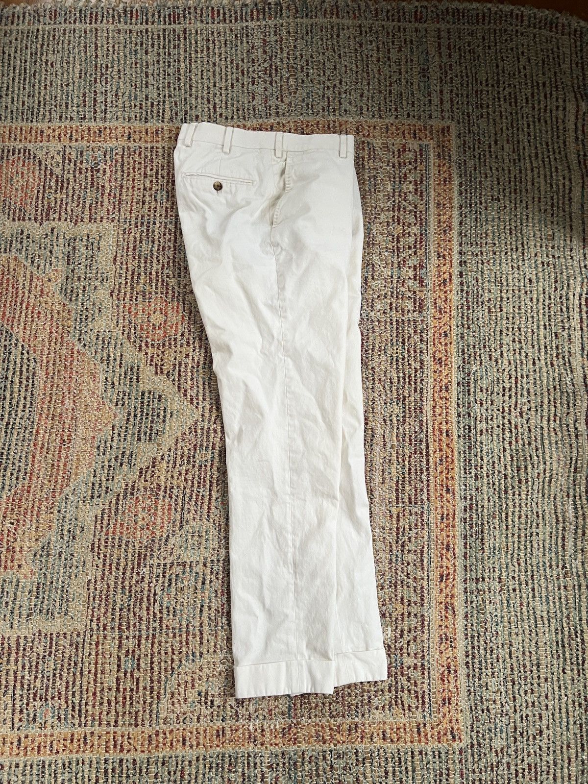 Suitsupply SuitSupply Cuff White Pants Size US 30 / EU 46 - 2 Thumbnail