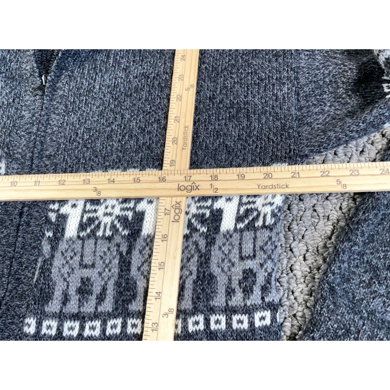 Camel VINTAGE Chunky-Knit Sweater Men's Medium Gray Full Zip Collared Casual 80s Retro Size US M / EU 48-50 / 2 - 6 Thumbnail
