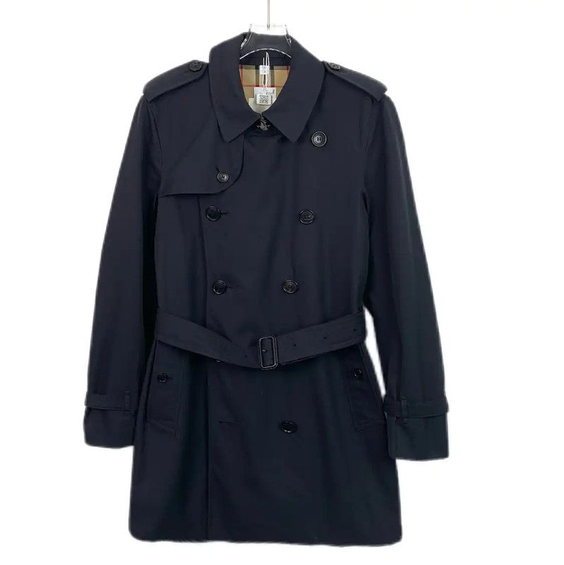 Burberry Burberry Men's Dark Blue Cotton Trench Coat Size US S / EU 44-46 / 1 - 1 Thumbnail